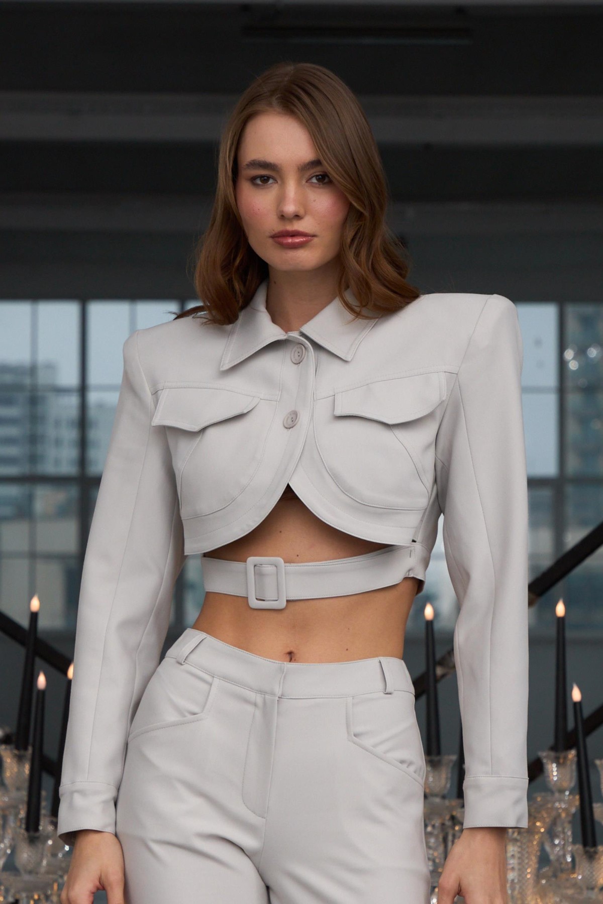 Heidi Straight Cut Classic Pant Gri