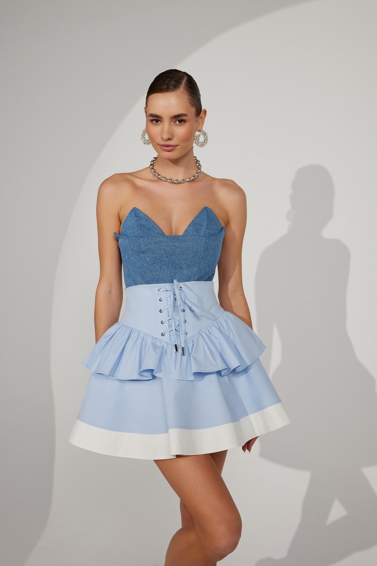 Iconic Belle de Jour Mini Skirt Blue