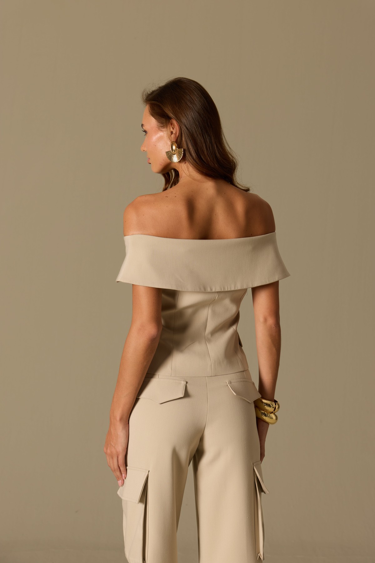 Iconic Carrie Tailored Vest Beige