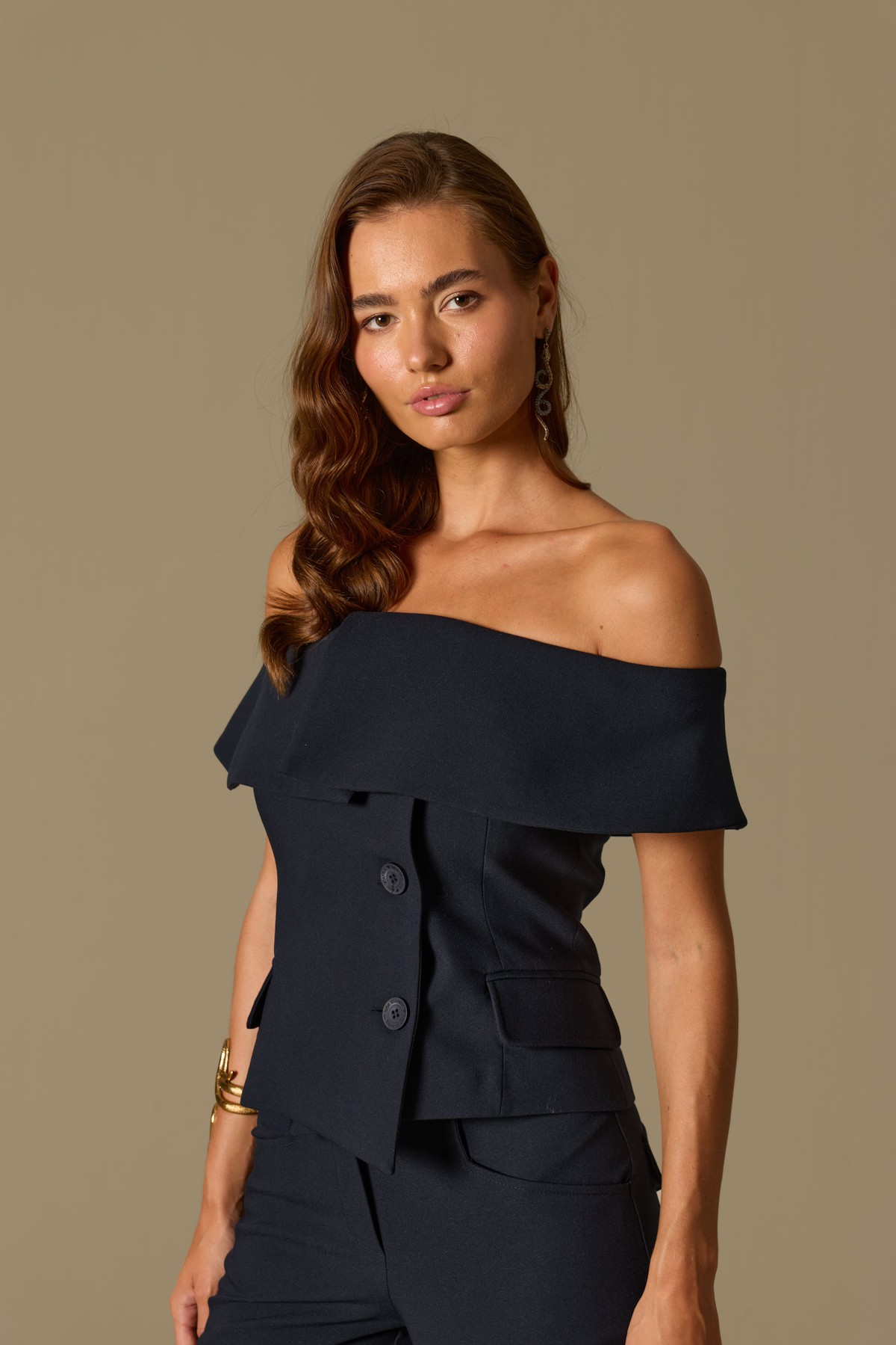 Iconic Carrie Tailored Vest Black