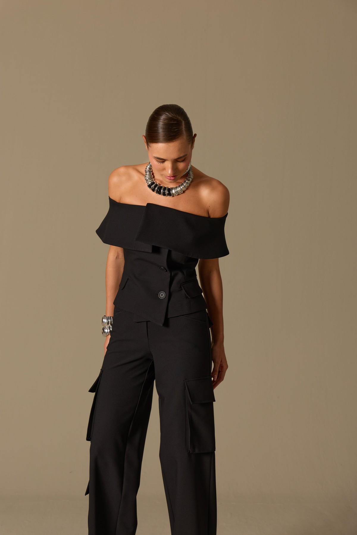 Iconic Carrie Tailored Vest Black
