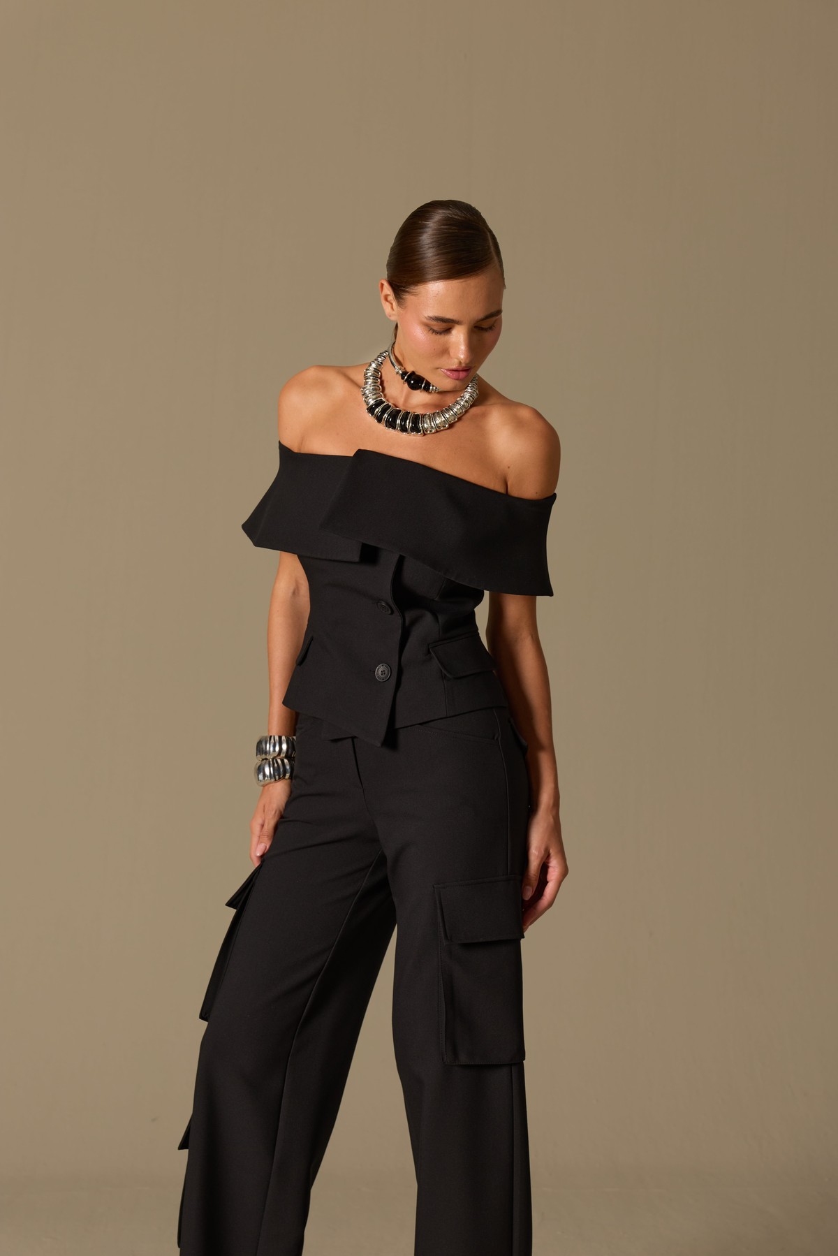 Iconic Carrie Tailored Vest Black