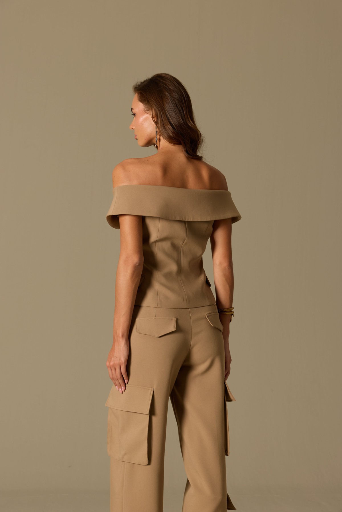 Iconic Carrie Tailored Vest Bronze Brown