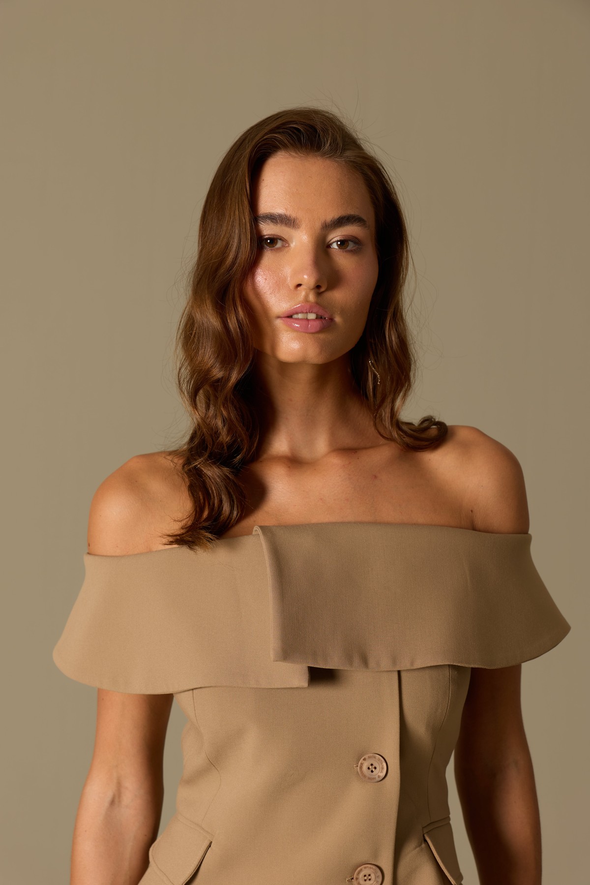 Iconic Carrie Tailored Vest Bronze Brown