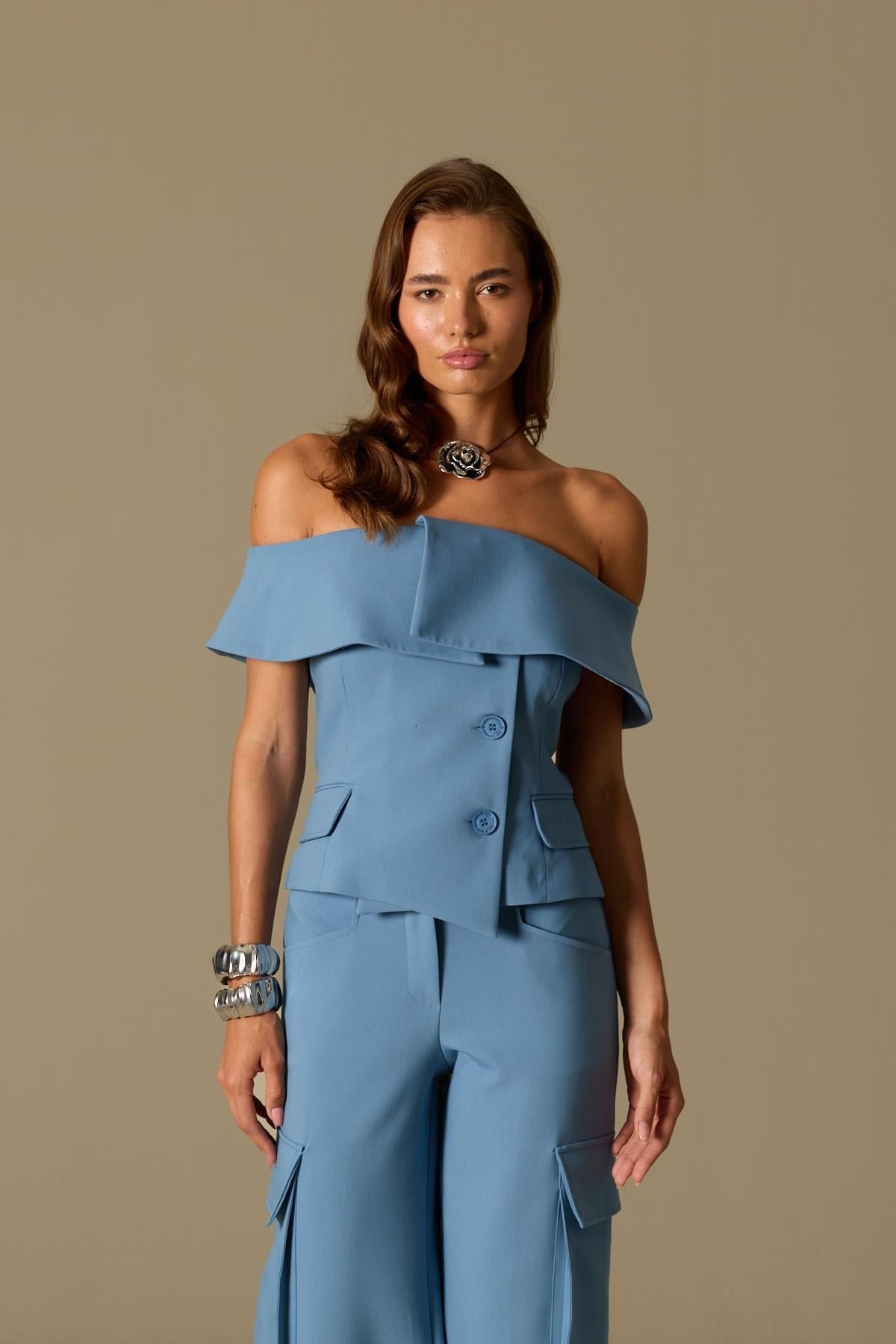 Iconic Carrie Tailored Vest İndigo