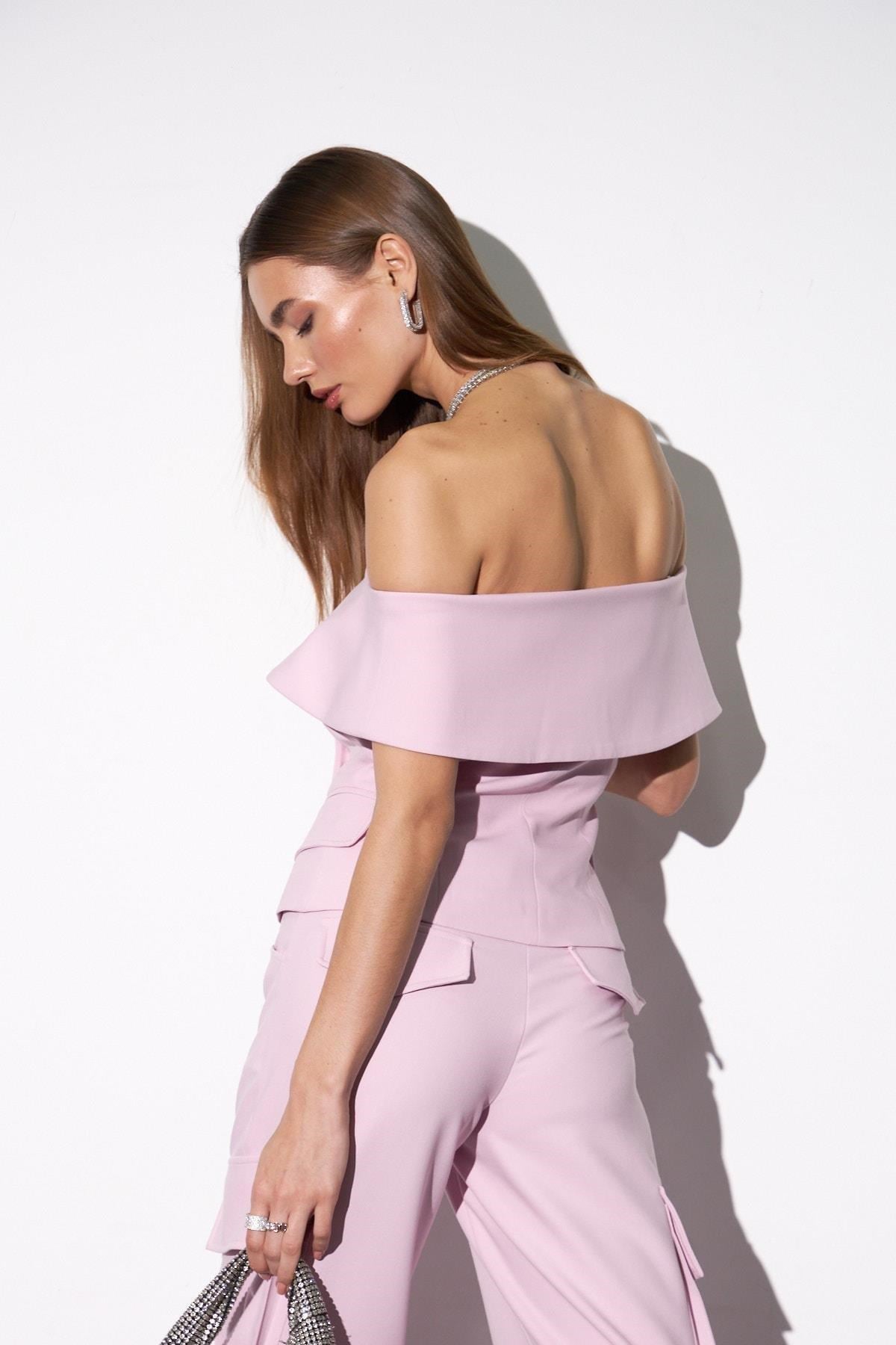 Iconic Carrie Tailored Vest Pink