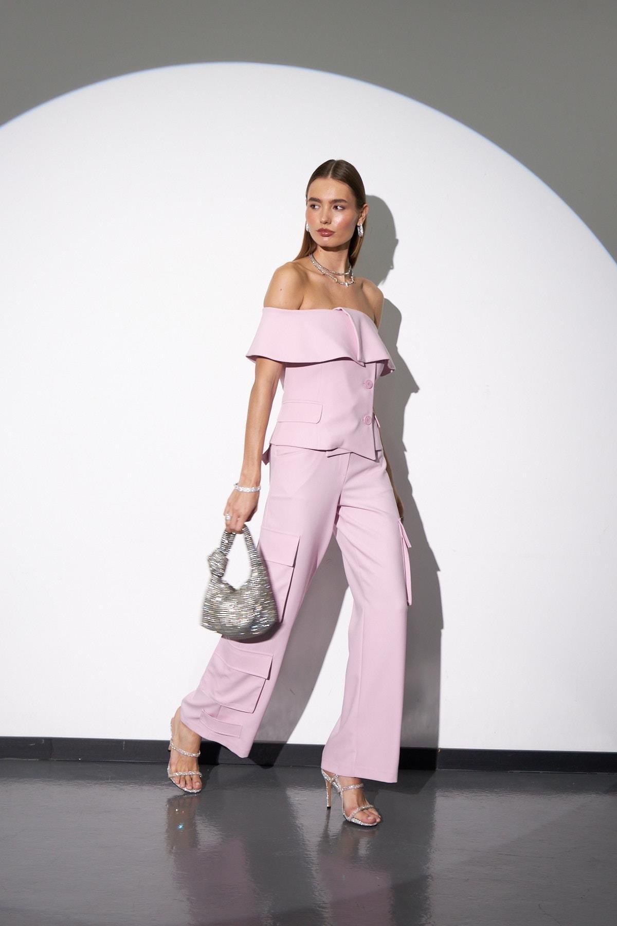 Iconic Carrie Tailored Vest Pink