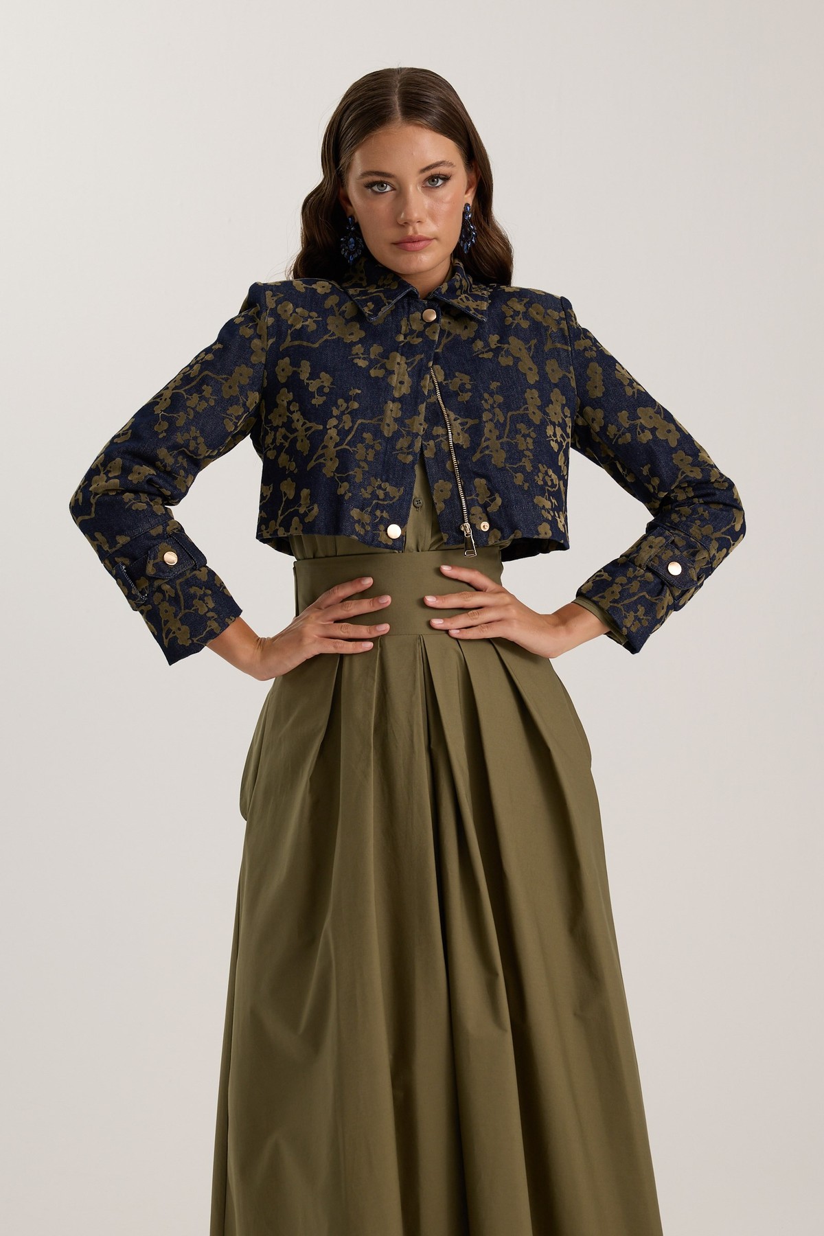 İconic Denim Blossom Jacket Denim-Green