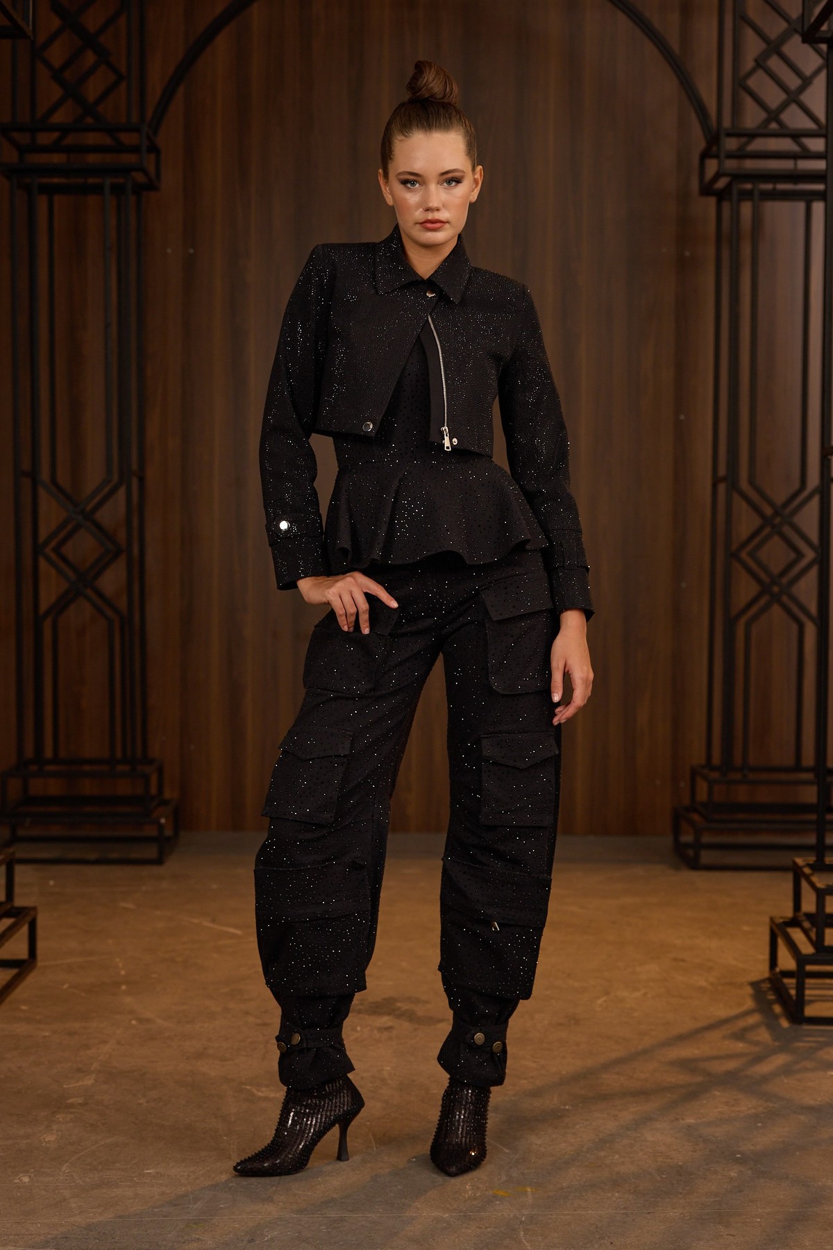 Iconic Femme Vibe Diamond Pants Black