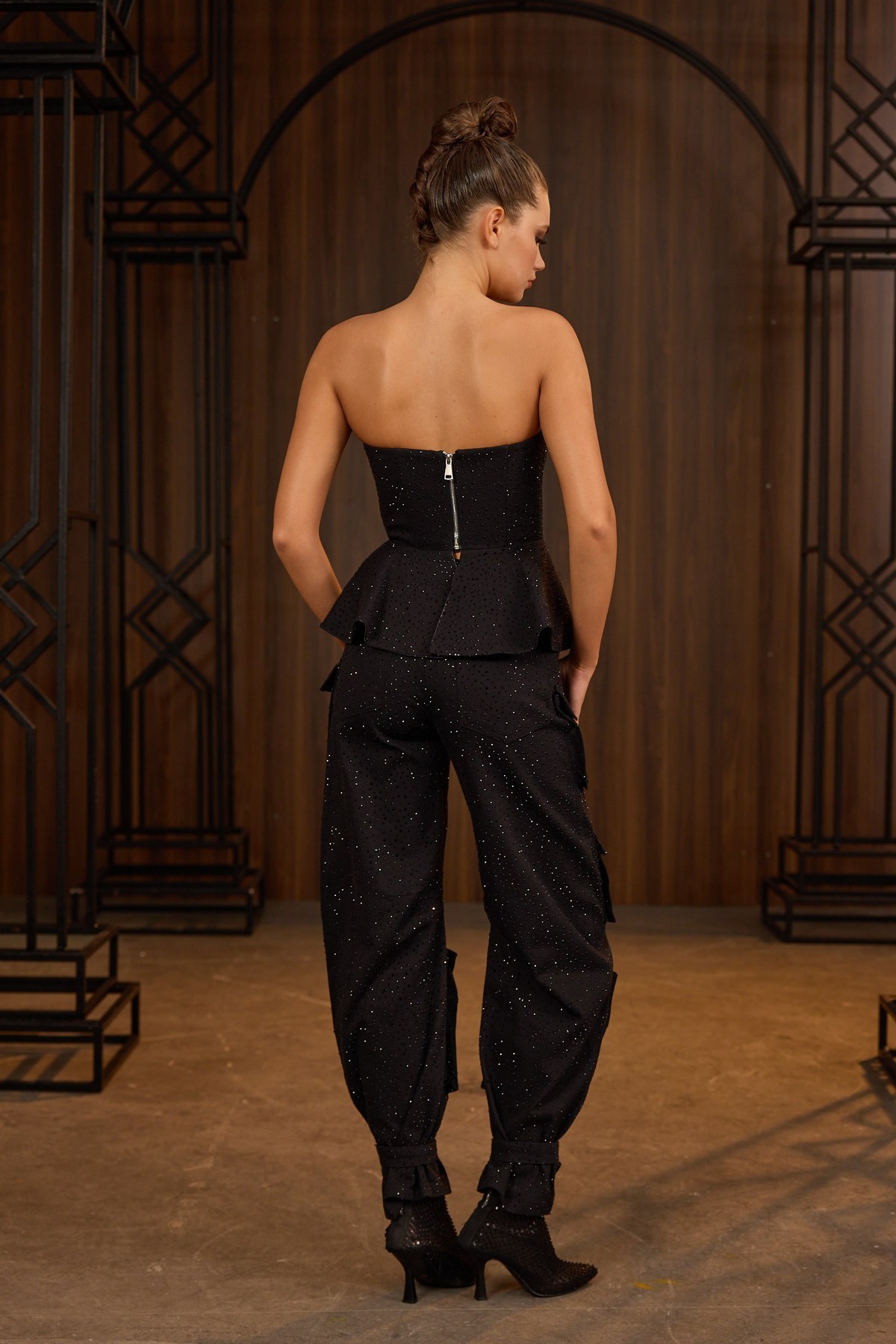 Iconic Femme Vibe Diamond Pants Black
