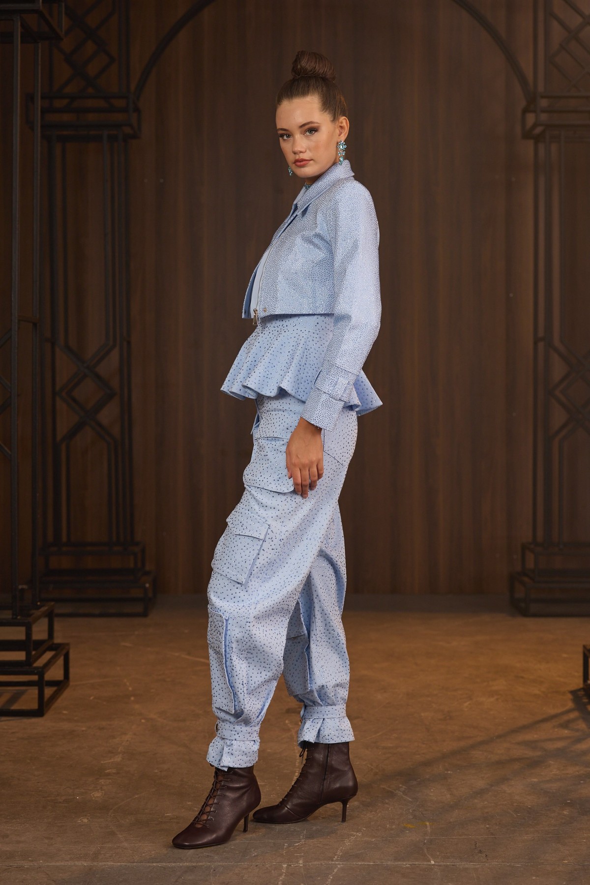 Iconic Femme Vibe Diamond Pants Blue
