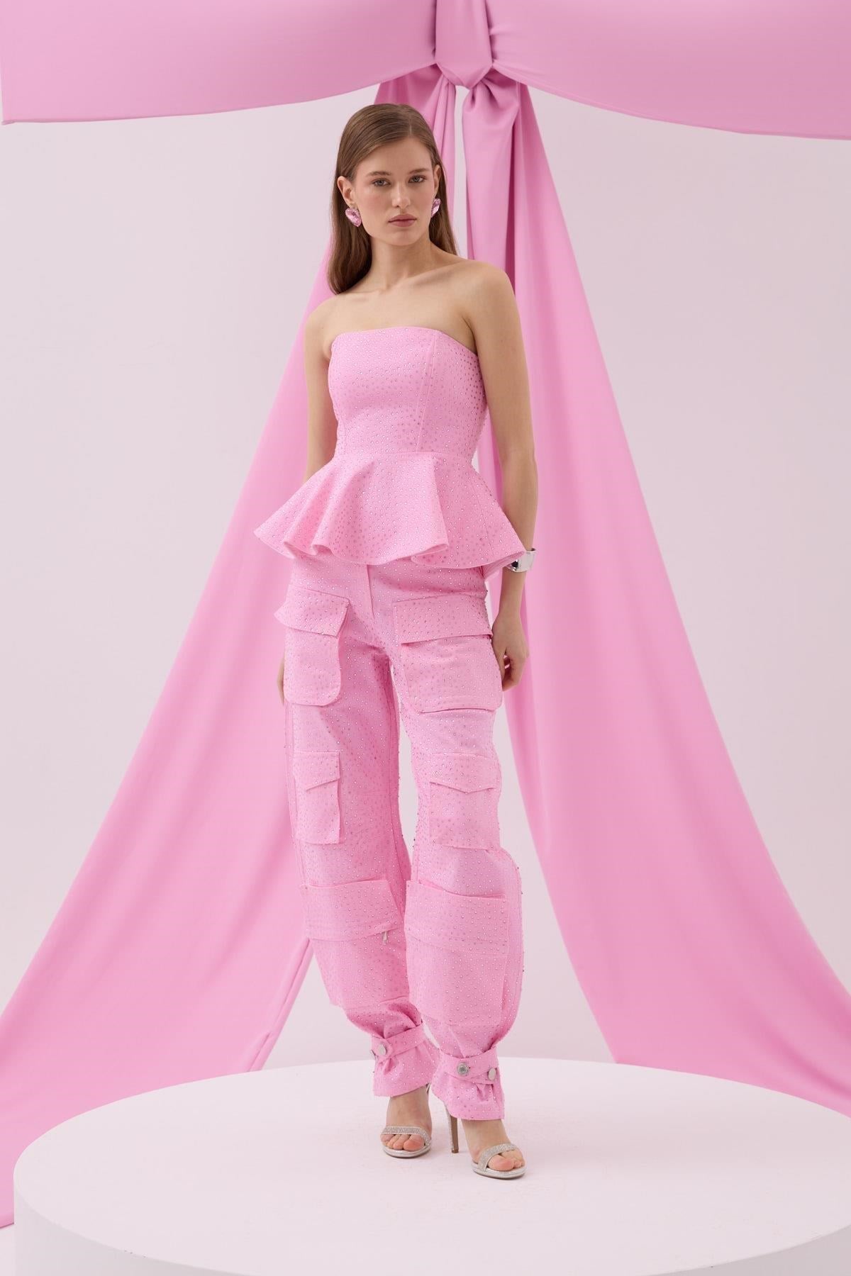 Iconic Femme Vibe Diamond Pants Pink