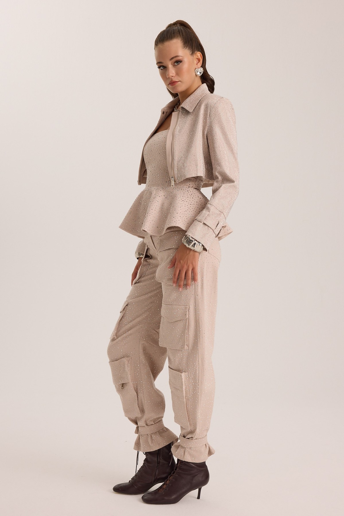 Iconic Femme Vibe Diamond Pants STONE