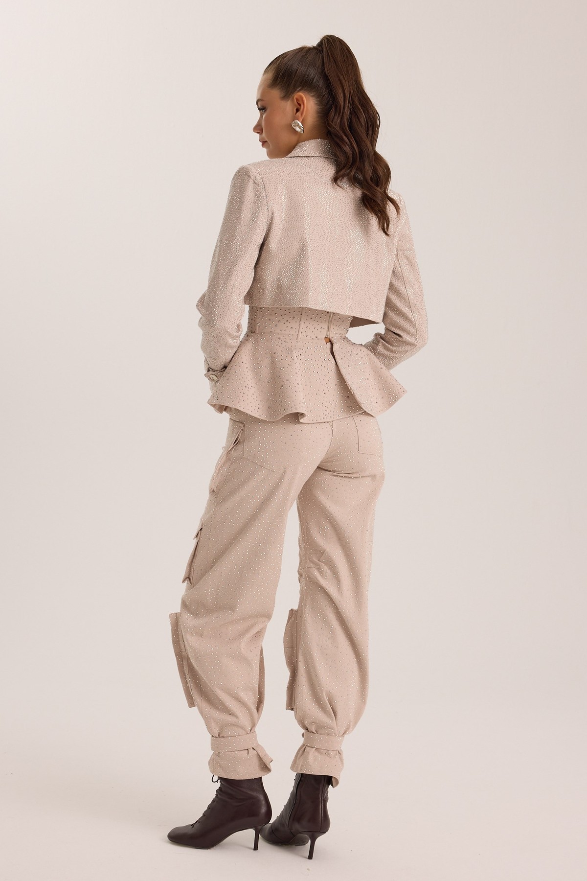 Iconic Femme Vibe Diamond Pants STONE