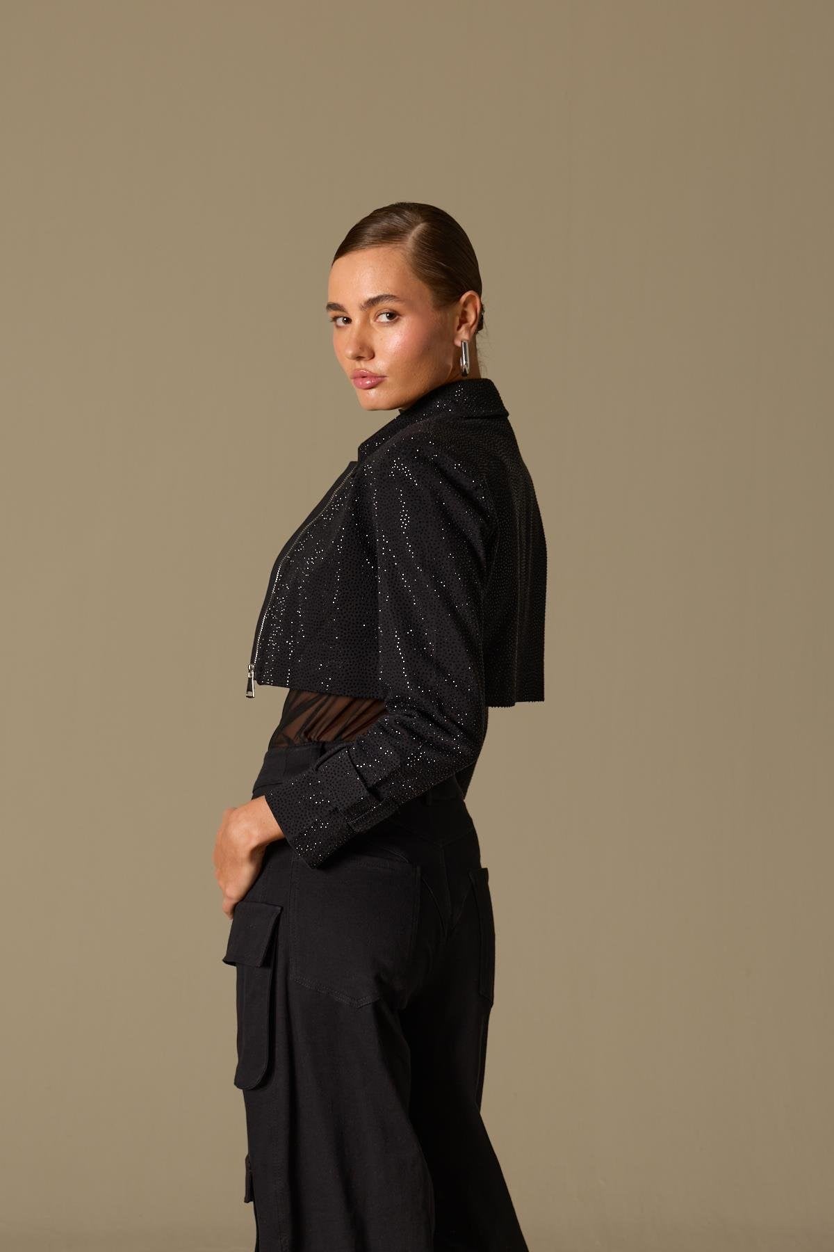 Iconic Glamour Dream Diamond Jacket Black