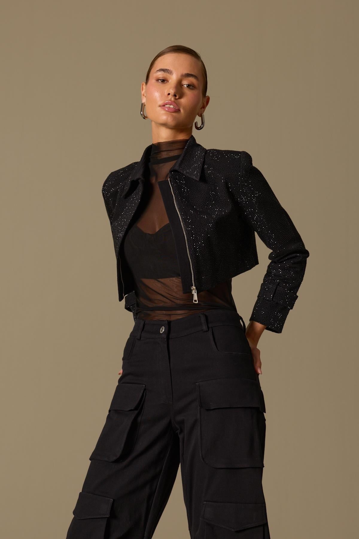 Iconic Glamour Dream Diamond Jacket Black