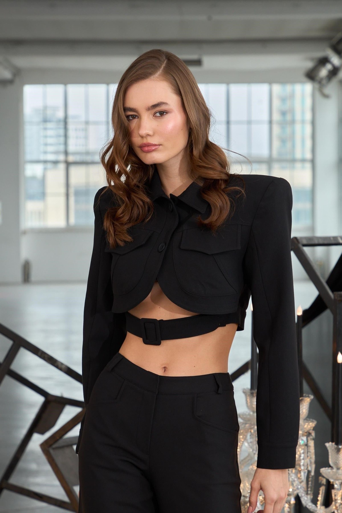 Iconic Heidi Straight Cut Pants Black