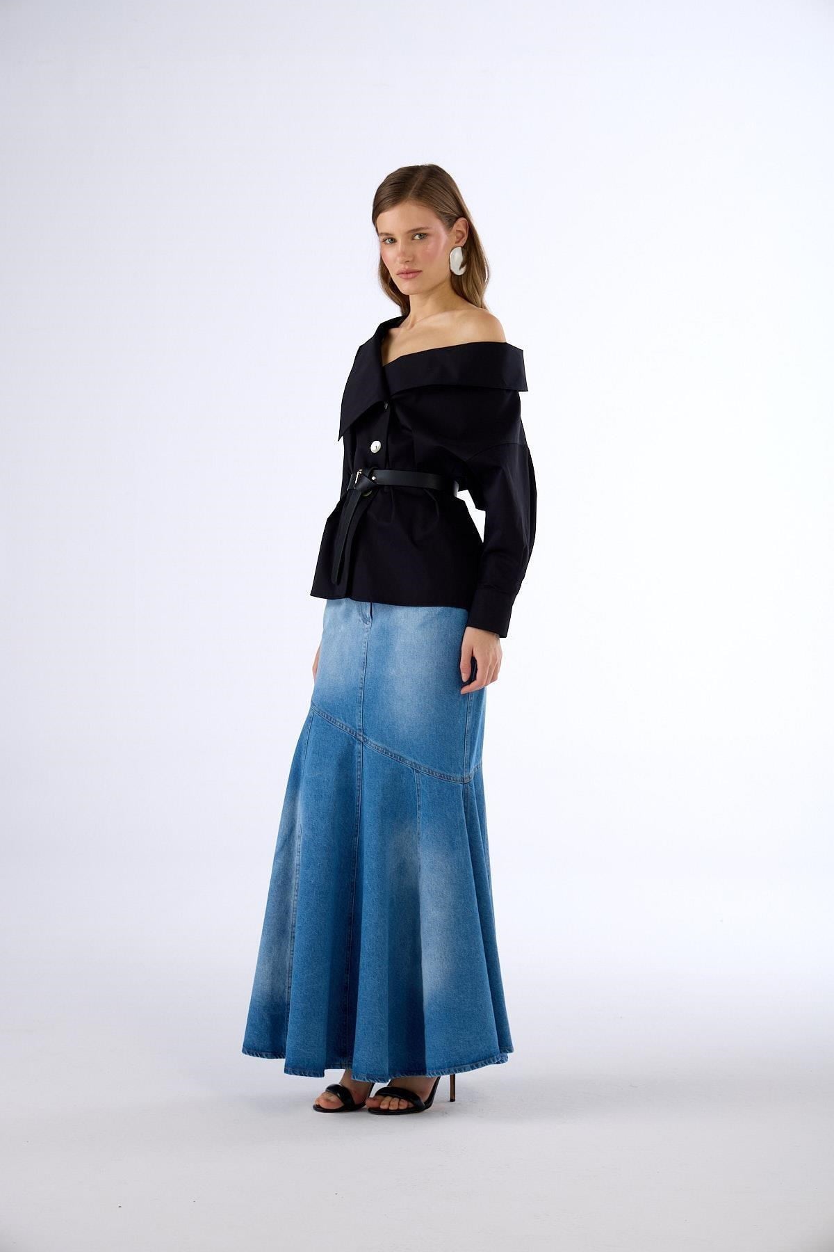 Iconic Lady Di 100% Cotton Shirt Black