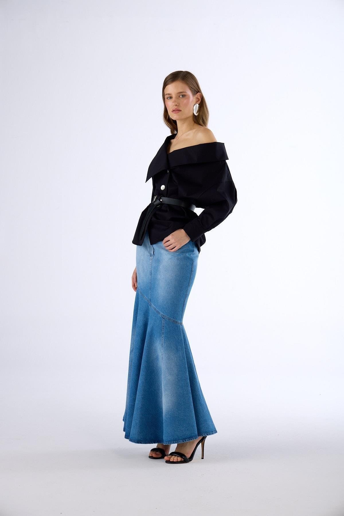 Iconic Lady Di 100% Cotton Shirt Black
