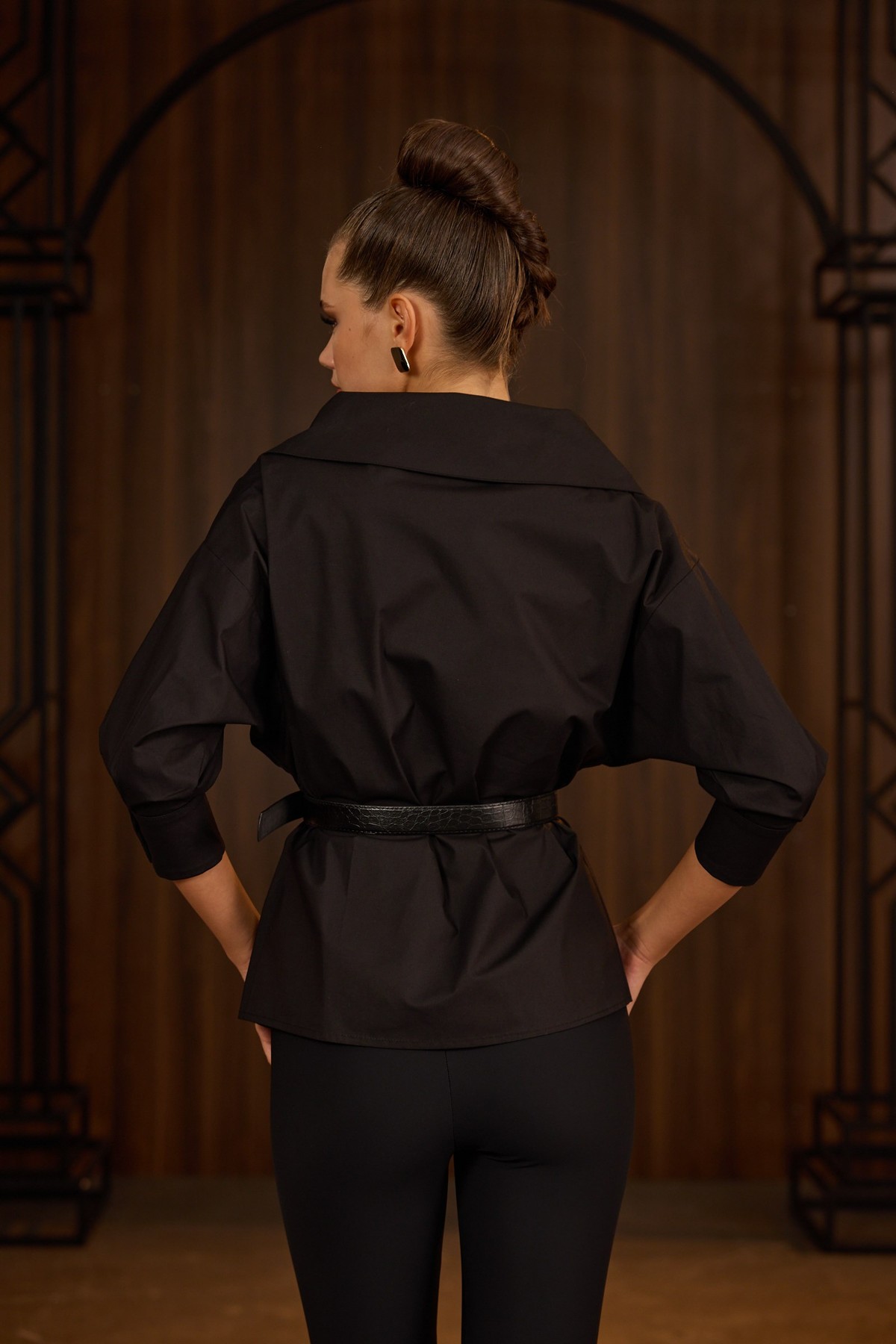 Iconic Lady Di %100 Cotton Shirt Black