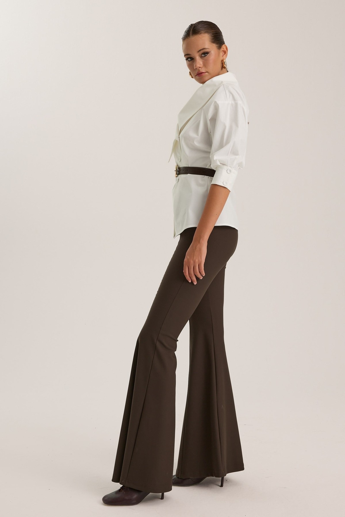 Iconic Lady Di %100 Cotton Shirt White
