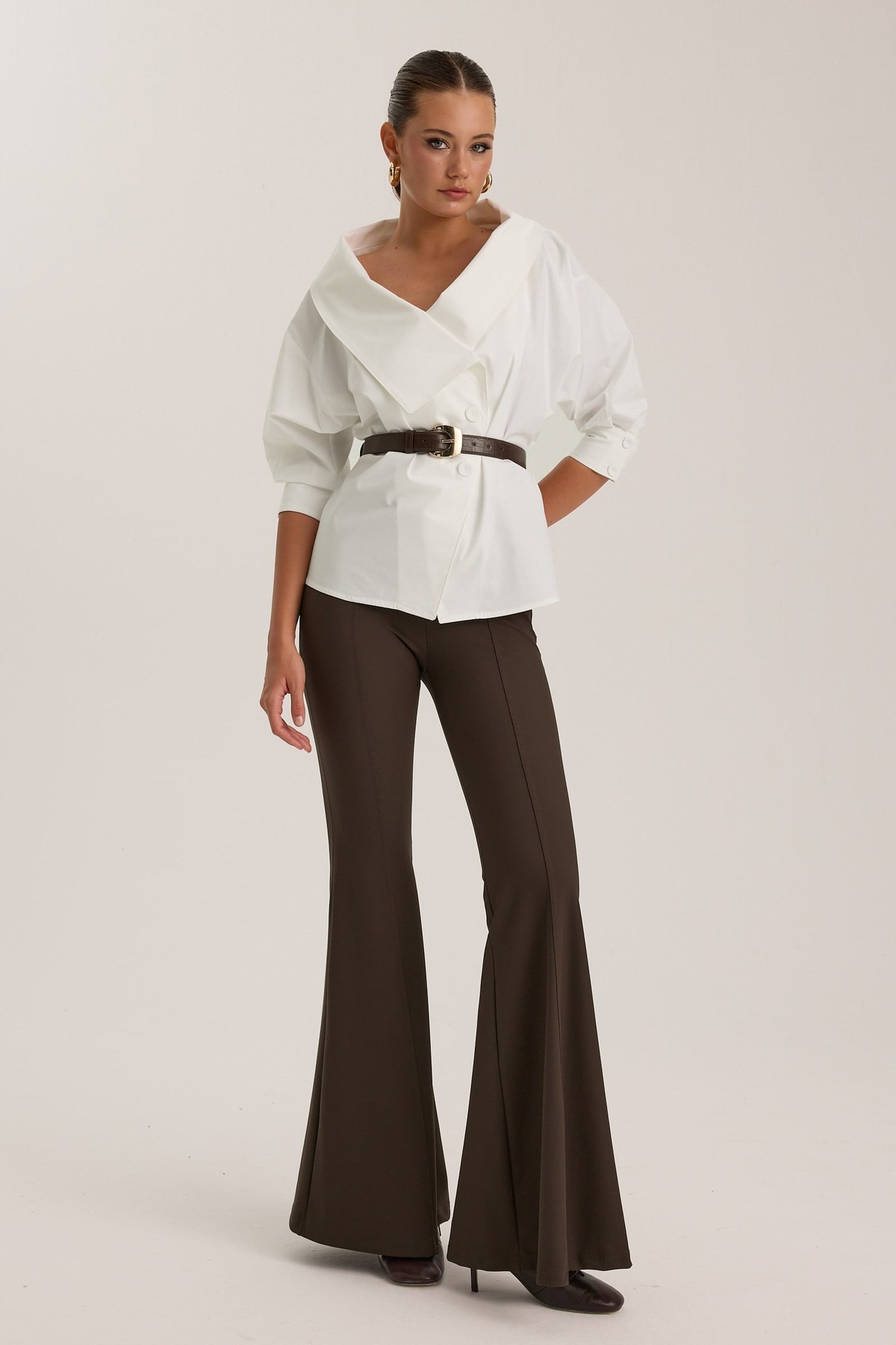 Iconic Lady Di %100 Cotton Shirt White