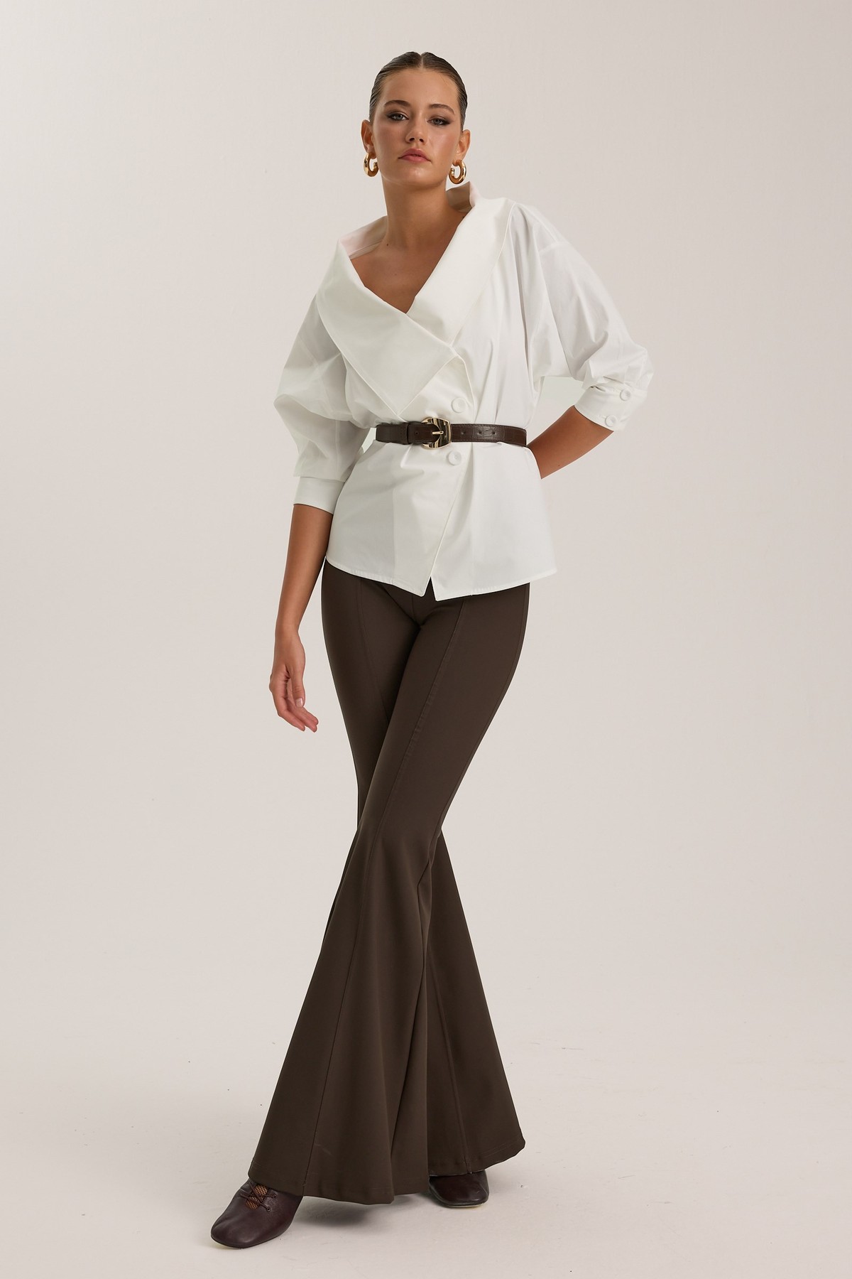 Iconic Lady Di %100 Cotton Shirt White