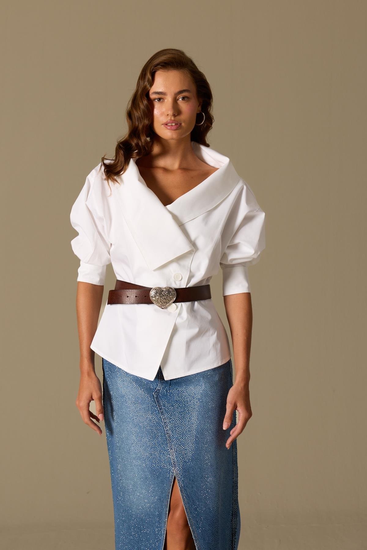 Iconic Lady Di 100% Cotton Shirt White