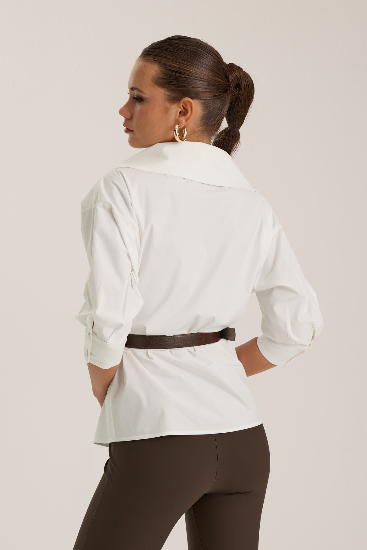 Iconic Lady Di %100 Cotton Shirt White