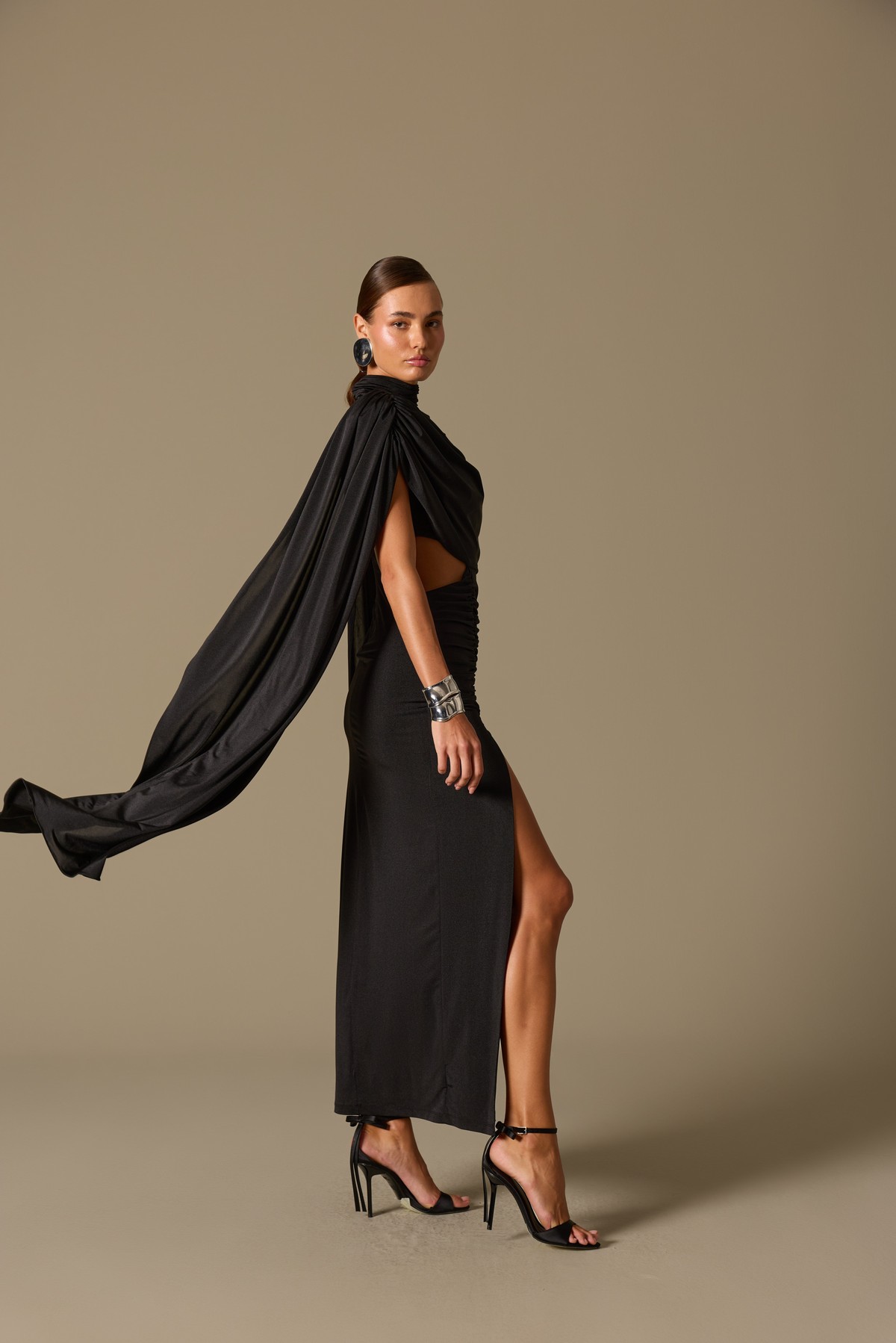 ICONIC MAJESTY MAXİ DRESS Black