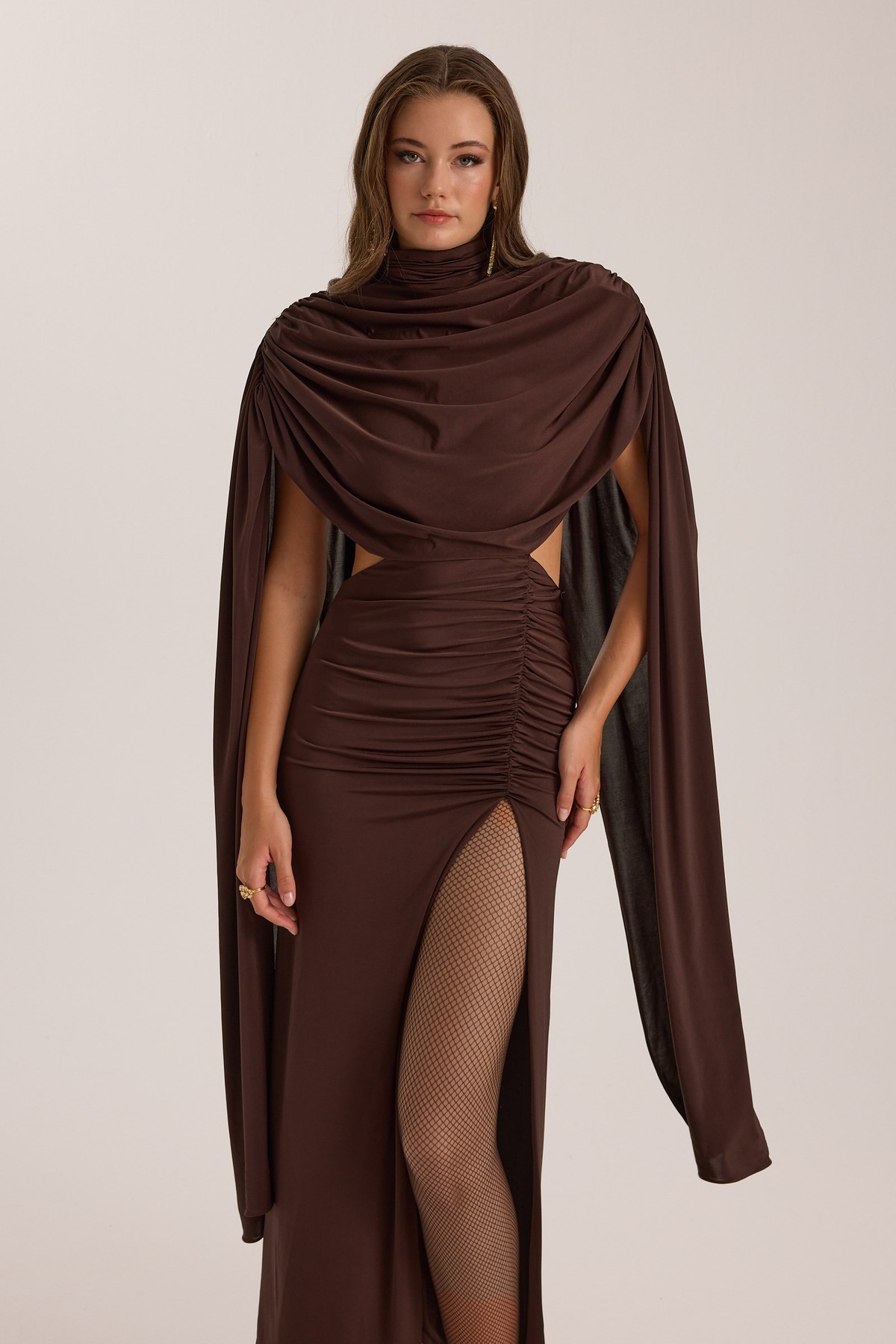 ICONIC MAJESTY MAXİ DRESS Brown