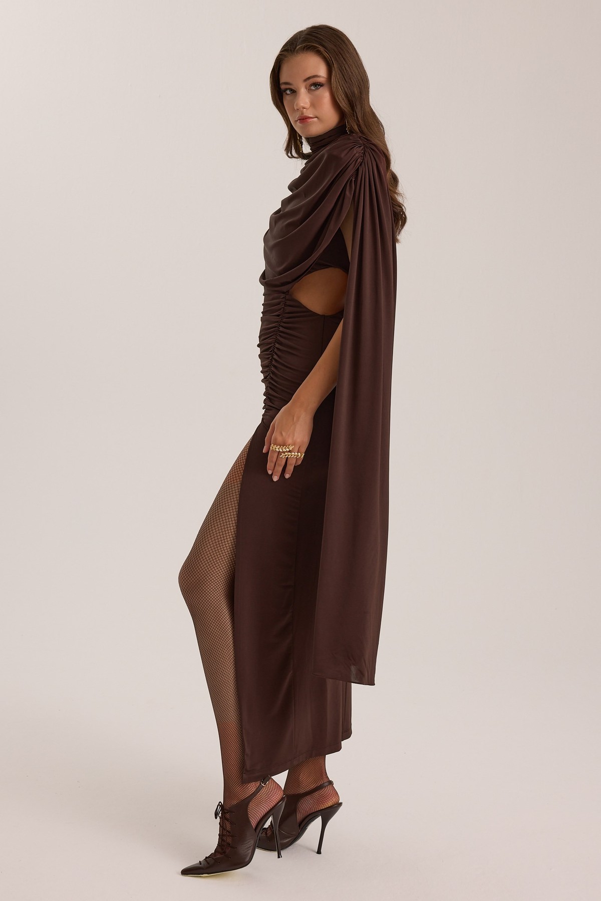 ICONIC MAJESTY MAXİ DRESS Brown