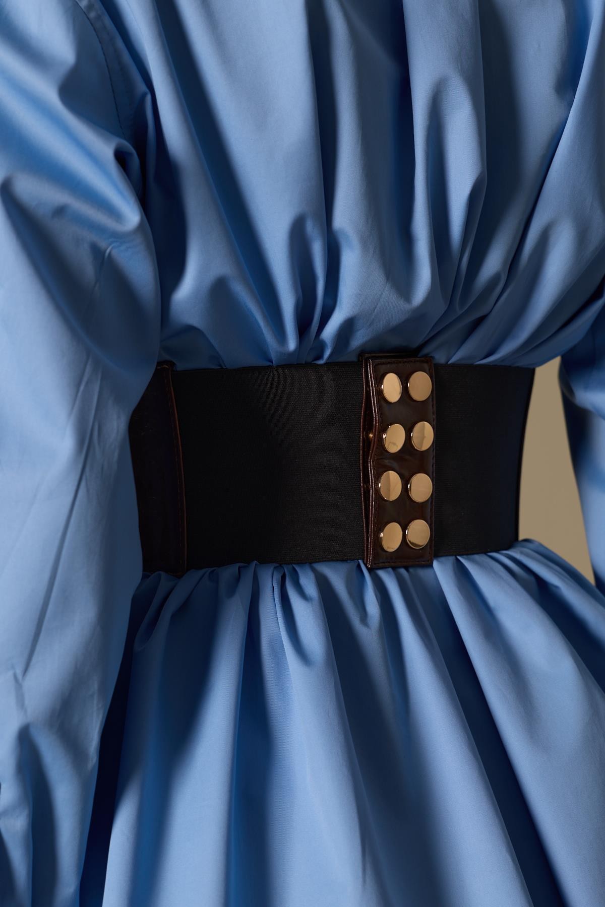 Isabella Belt Detail Shirt Blue