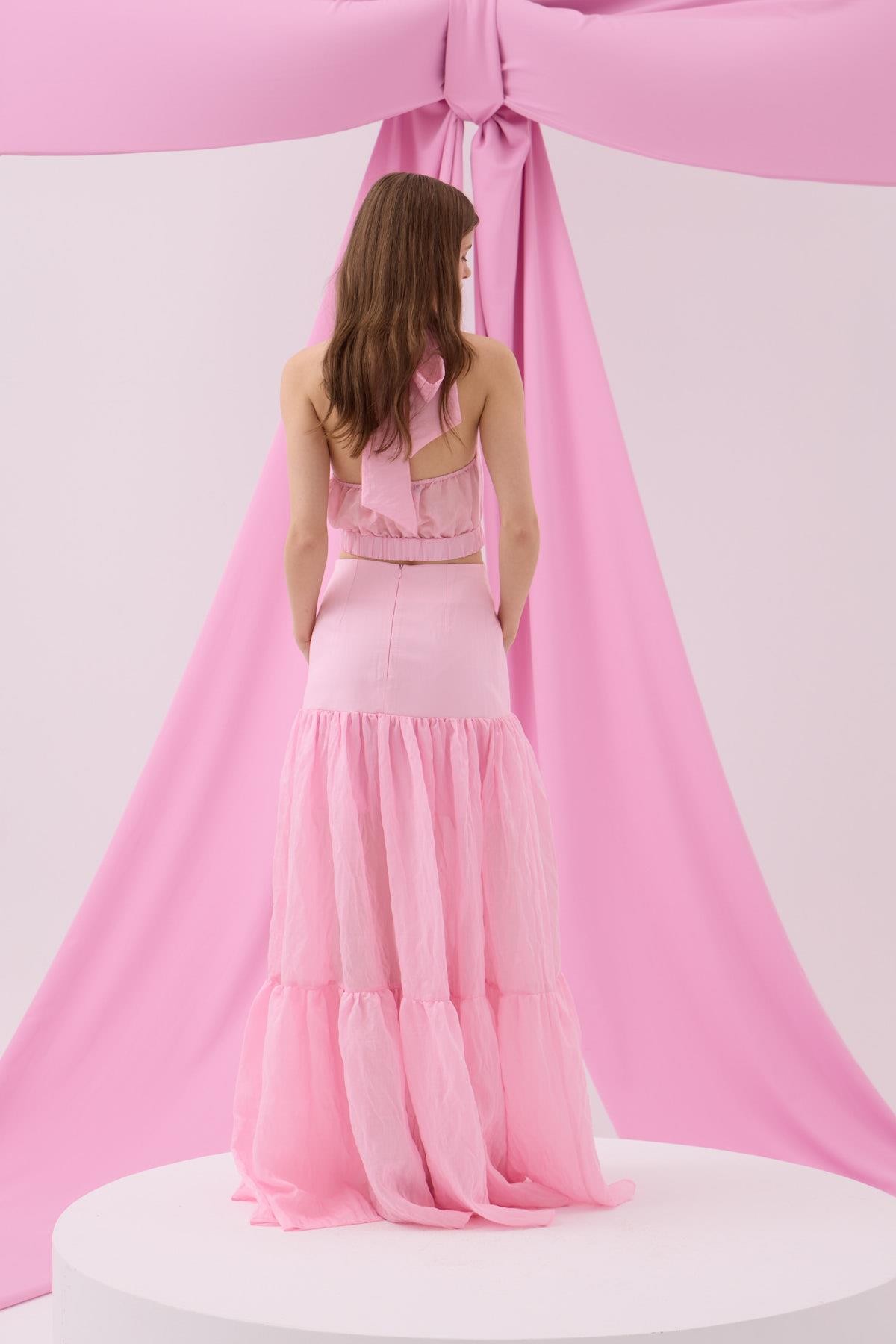 Isabella Maxi Boy Etek Şeker Pembe