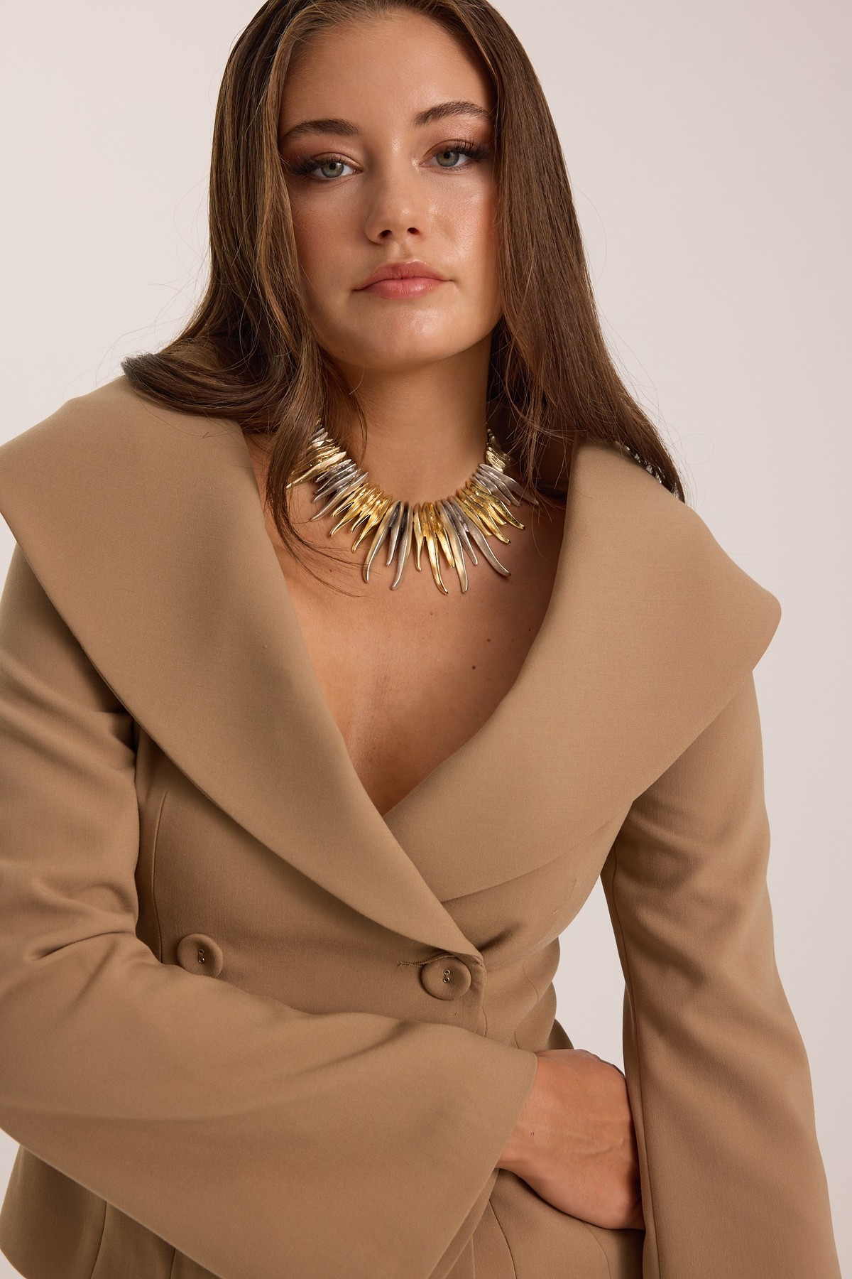 Lady Di Iconic Blazer Bronze Brown