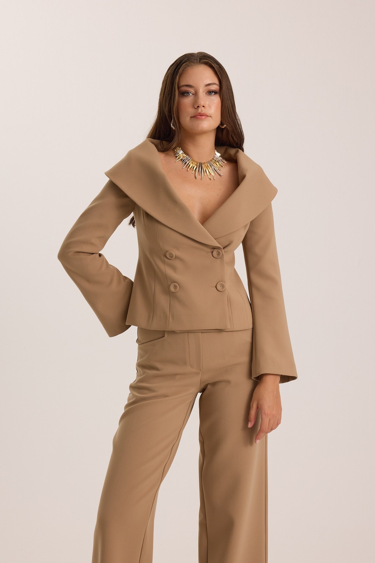 Lady Di Iconic Blazer Bronze Brown