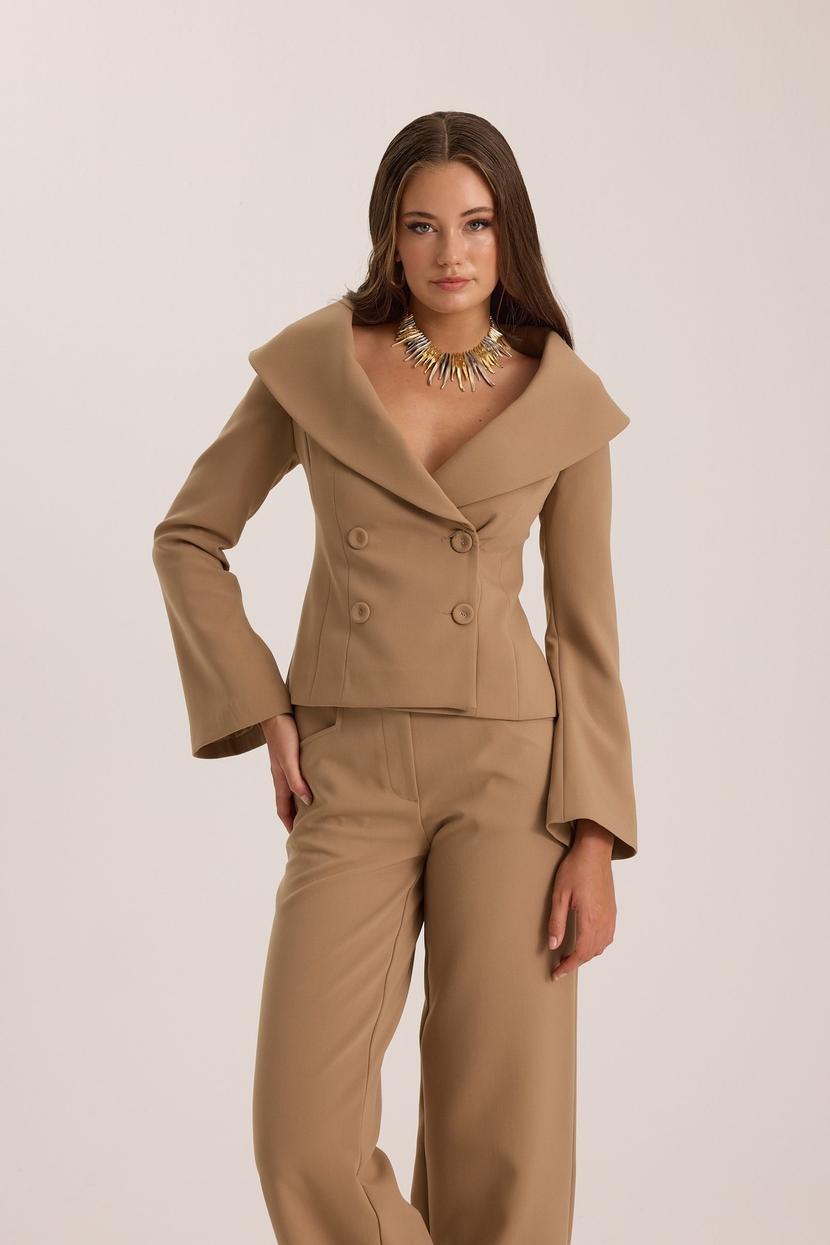 Lady Di Iconic Blazer Bronze Brown