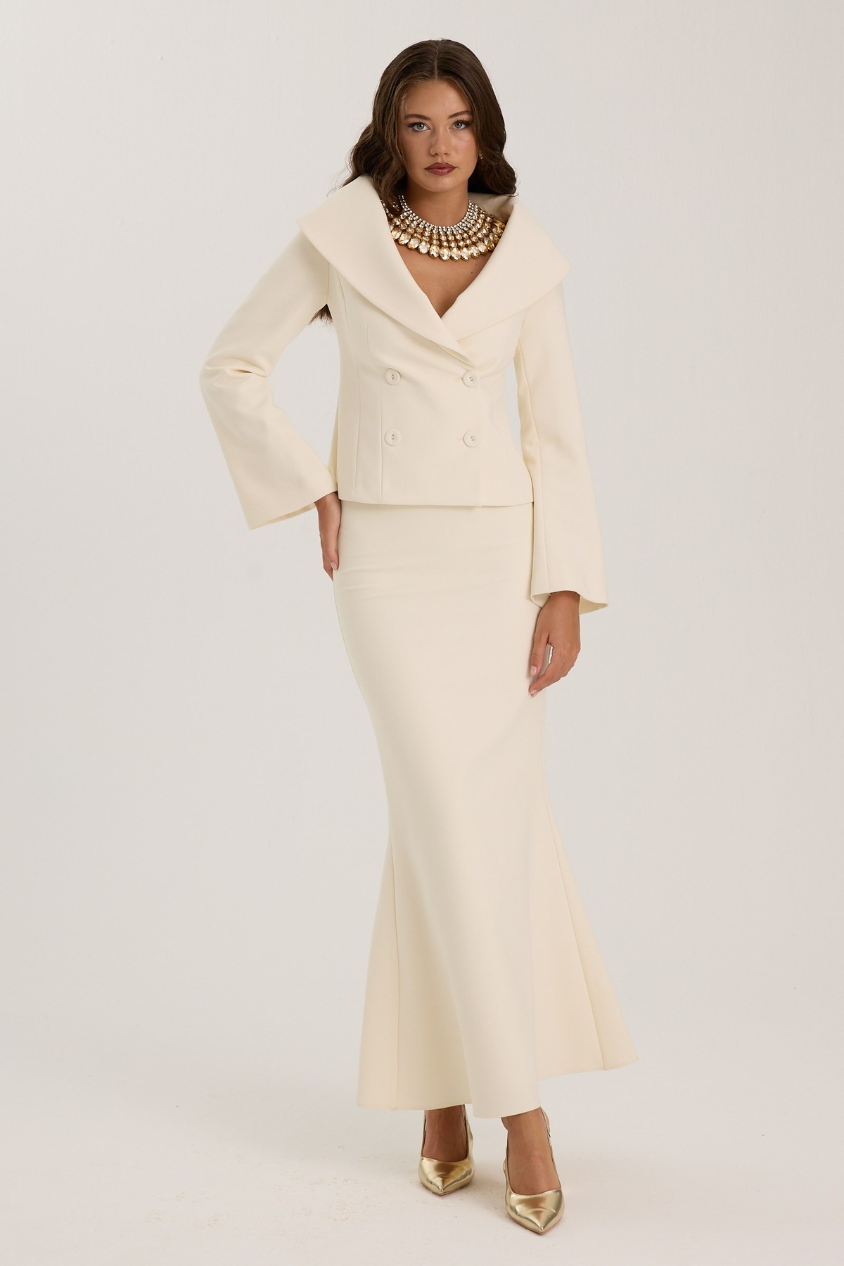 Lady Di Iconic Blazer Ecru