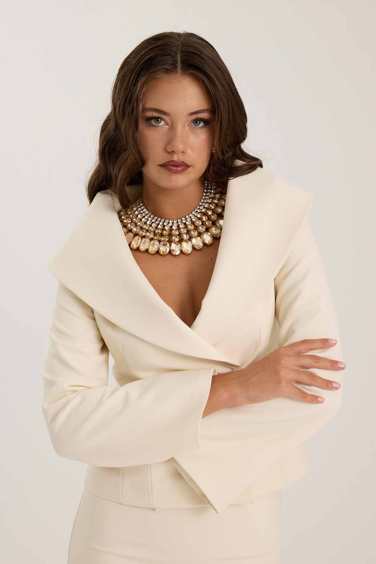 Lady Di Iconic Blazer Ecru