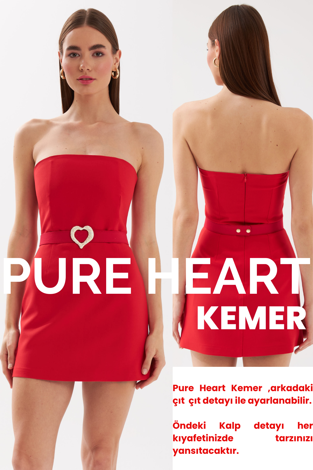 Love Koleksiyonu Pure Heart Kemer Kırmızı
