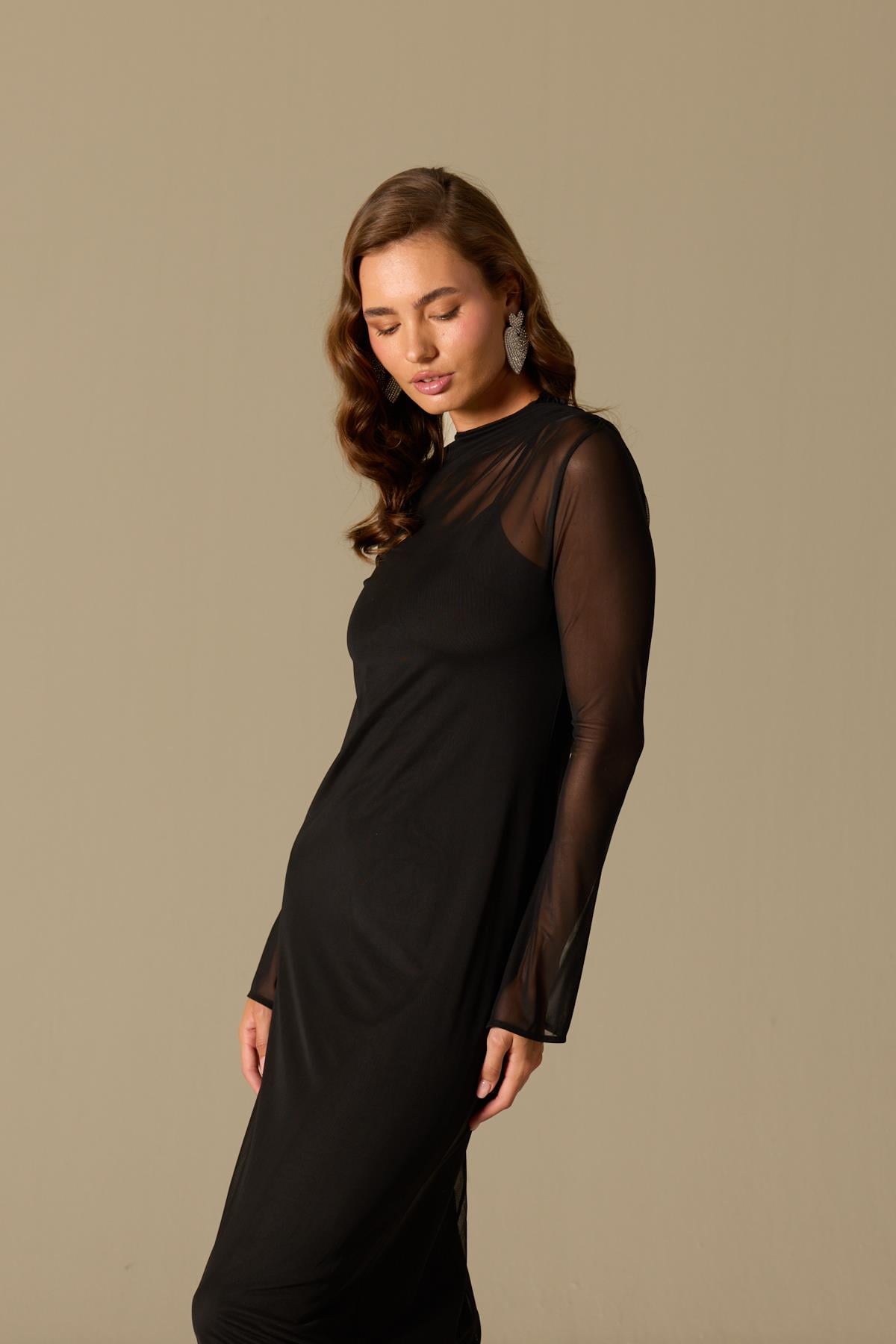 Maxi Boy Tül Elbise Black