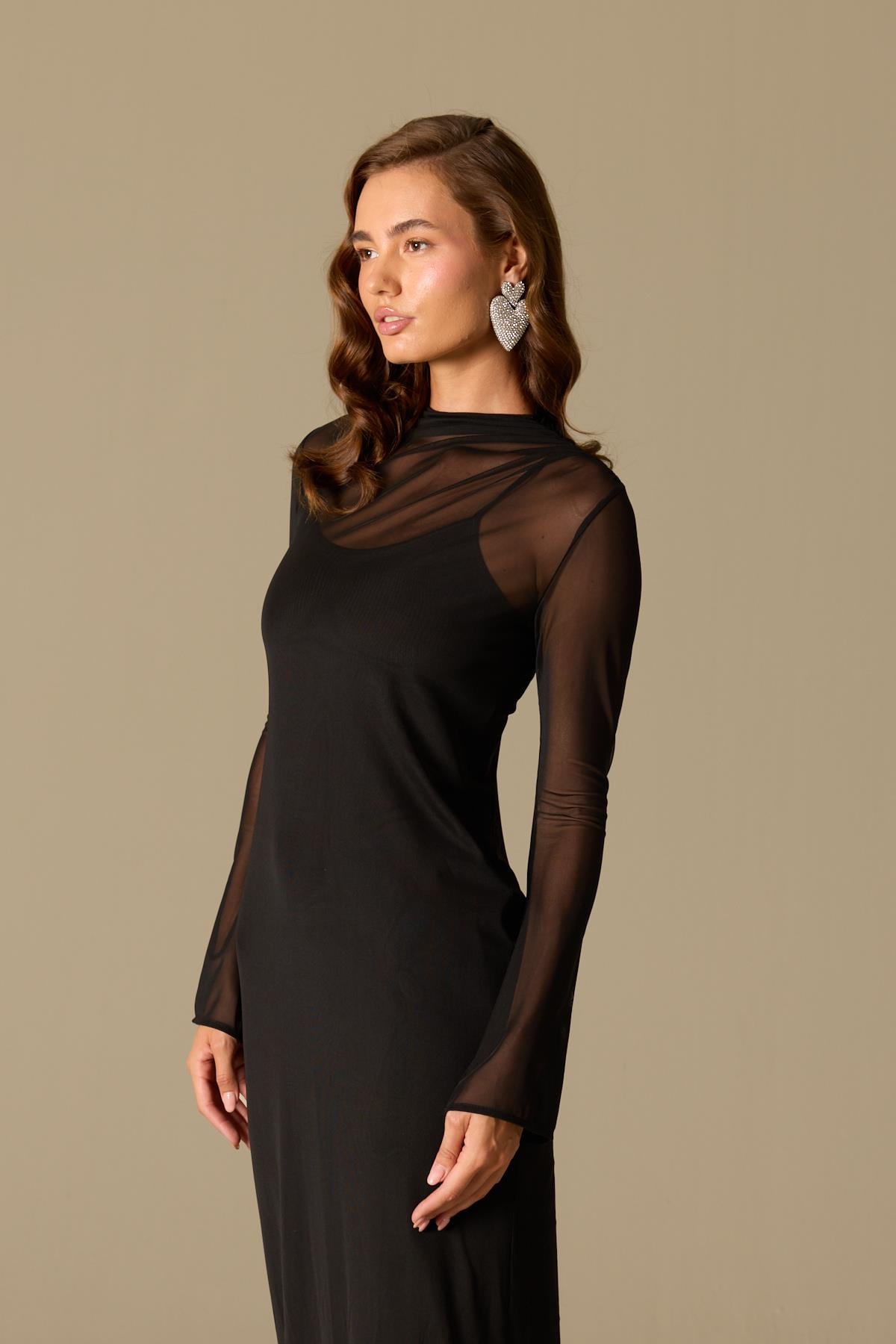 Maxi Boy Tül Elbise Black