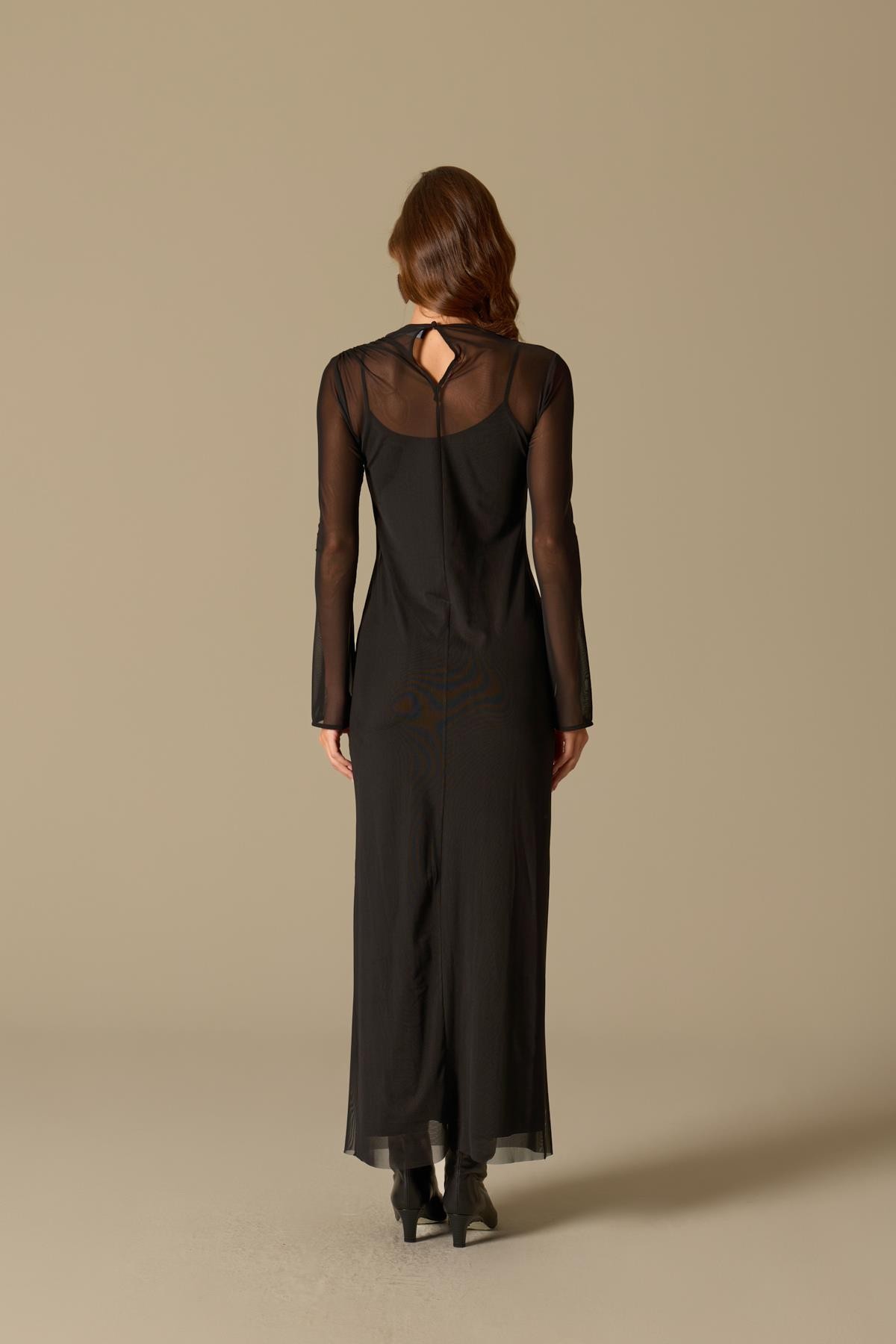 Maxi Boy Tül Elbise Black