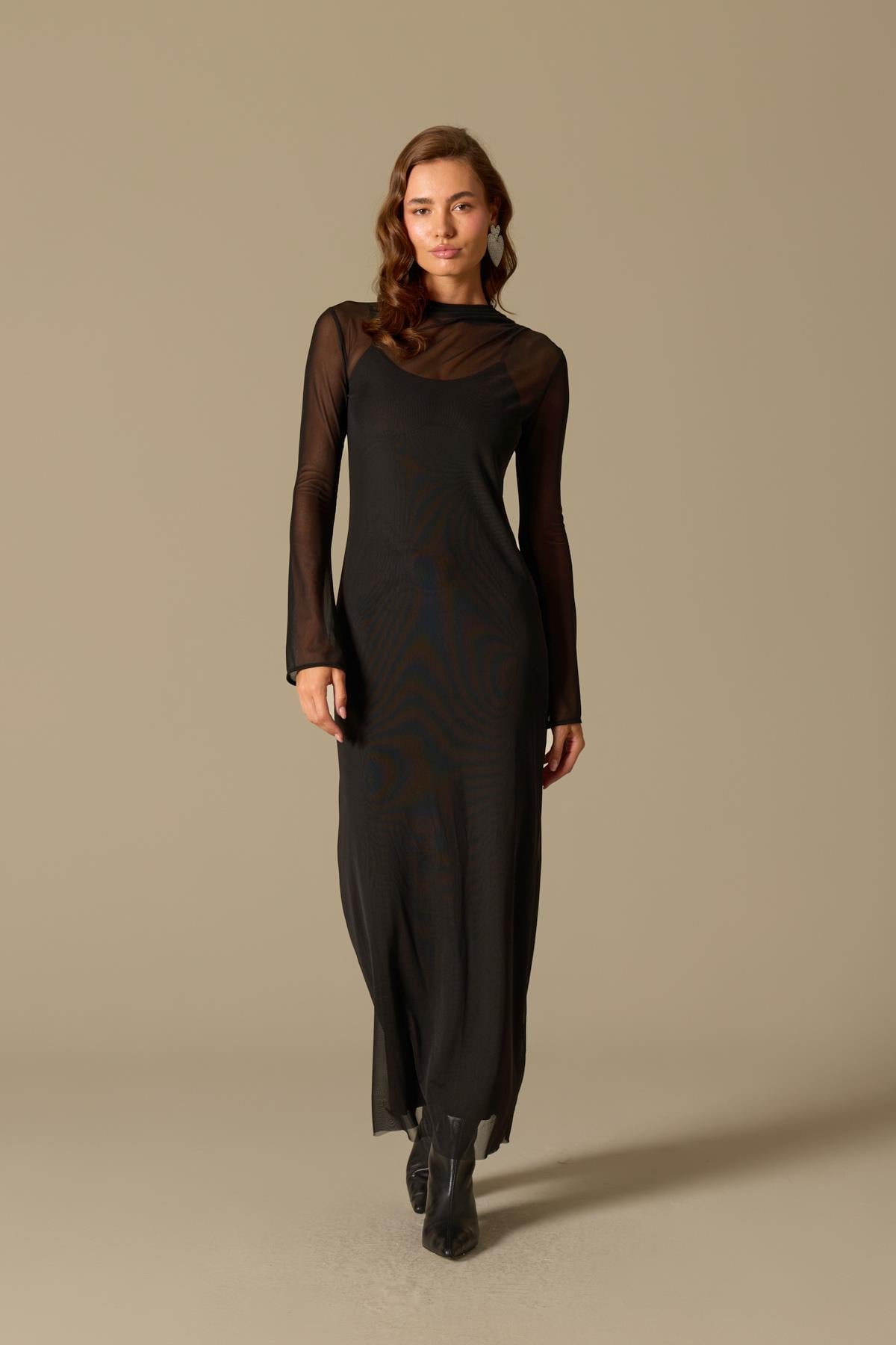 Maxi Boy Tül Elbise Black