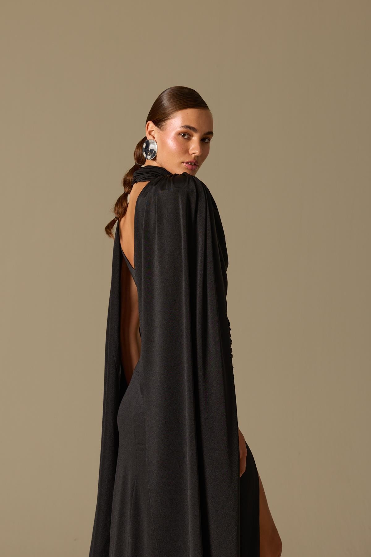 Midnight Majesty Maxi Dress Black