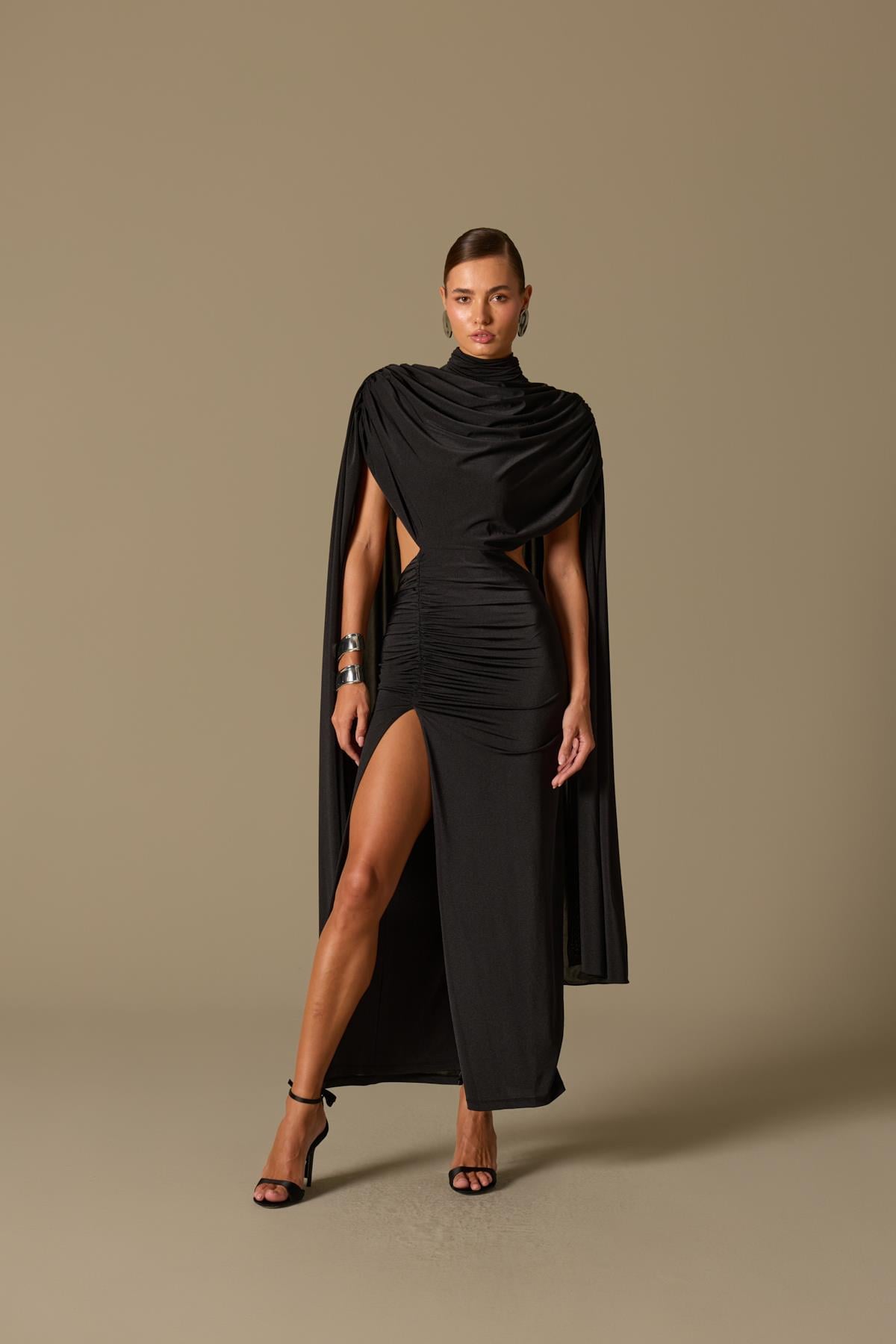 Midnight Majesty Maxi Dress Black