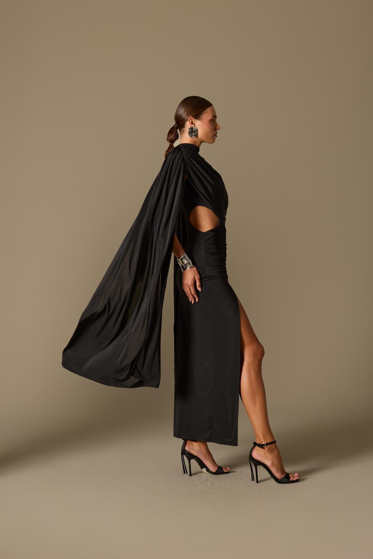 Midnight Majesty Maxi Dress Black