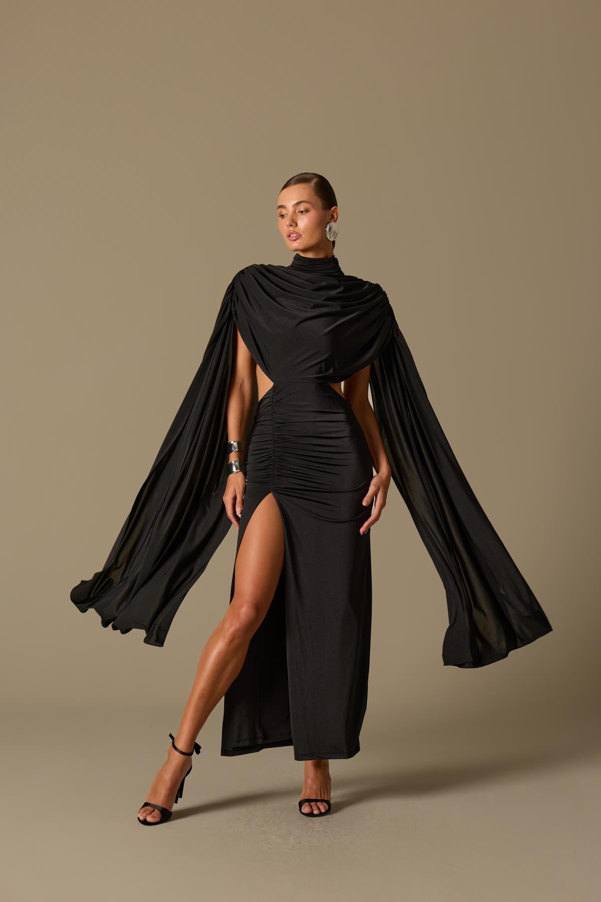 Midnight Majesty Maxi Dress Black