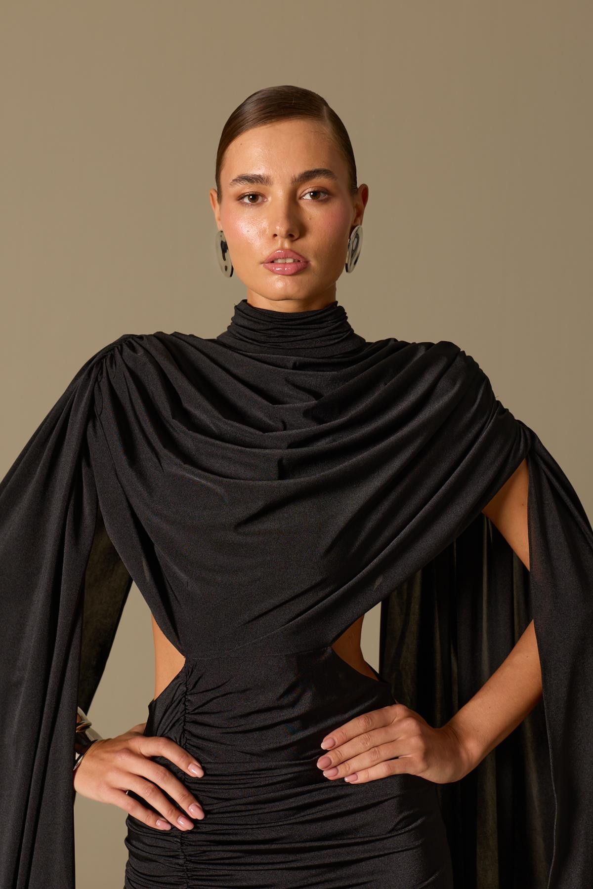 Midnight Majesty Maxi Dress Black