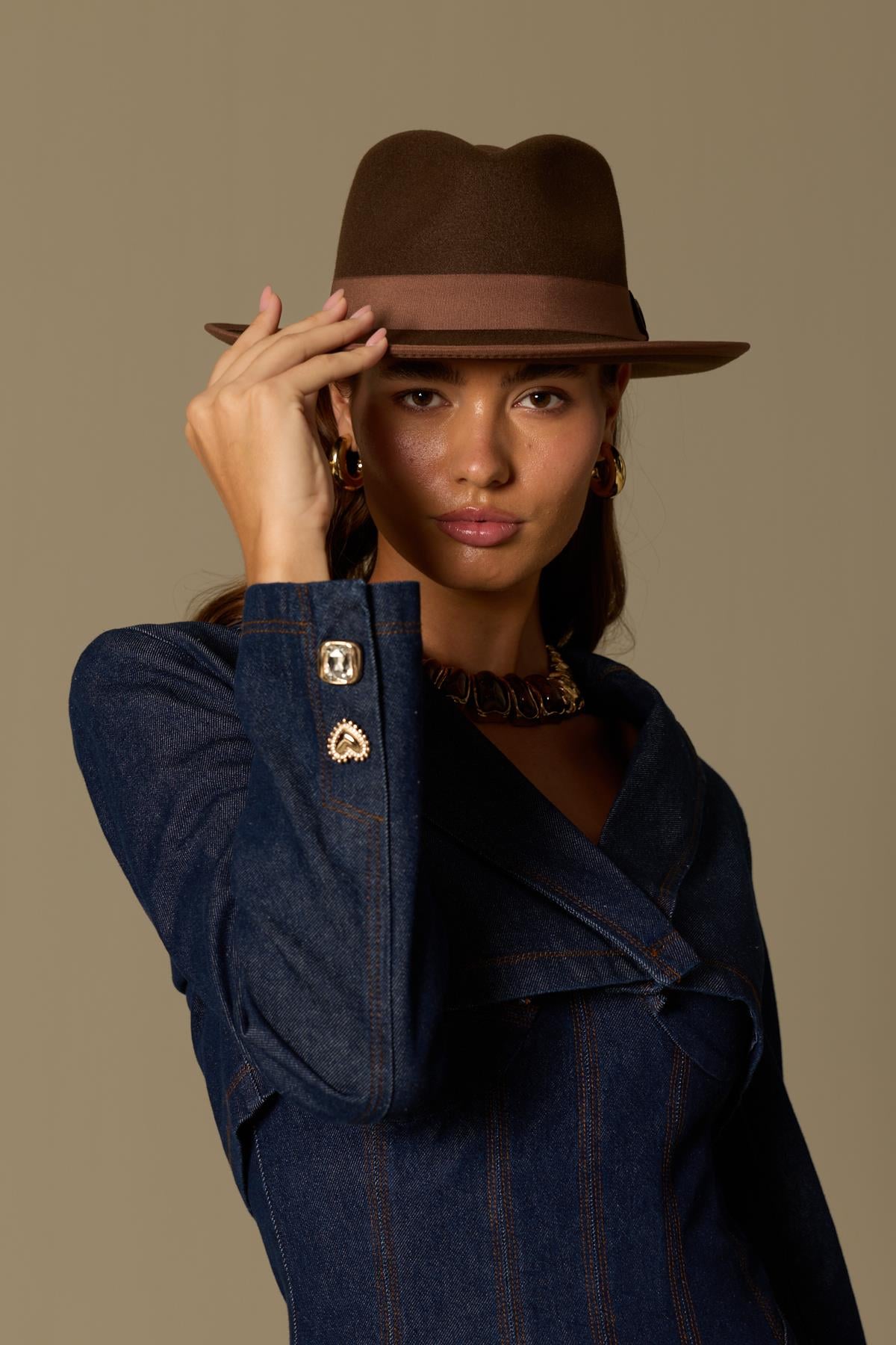 Midnight Range Cropped Denim Jacket Blue Denim